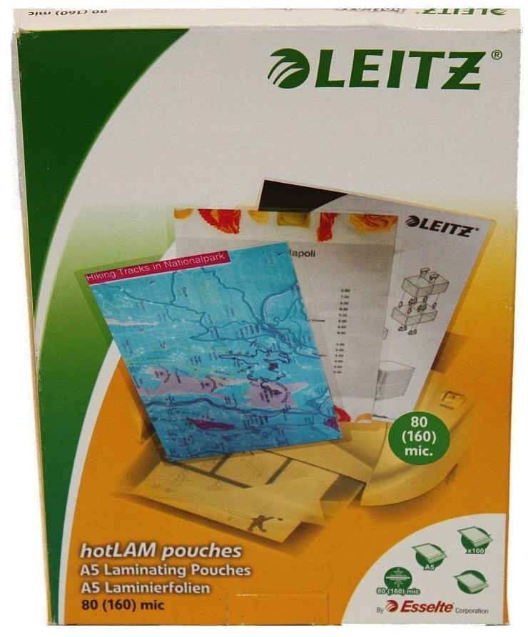 LEITZ Laminierfolien 33817 glänzend für A5 80 micron, 100 St.