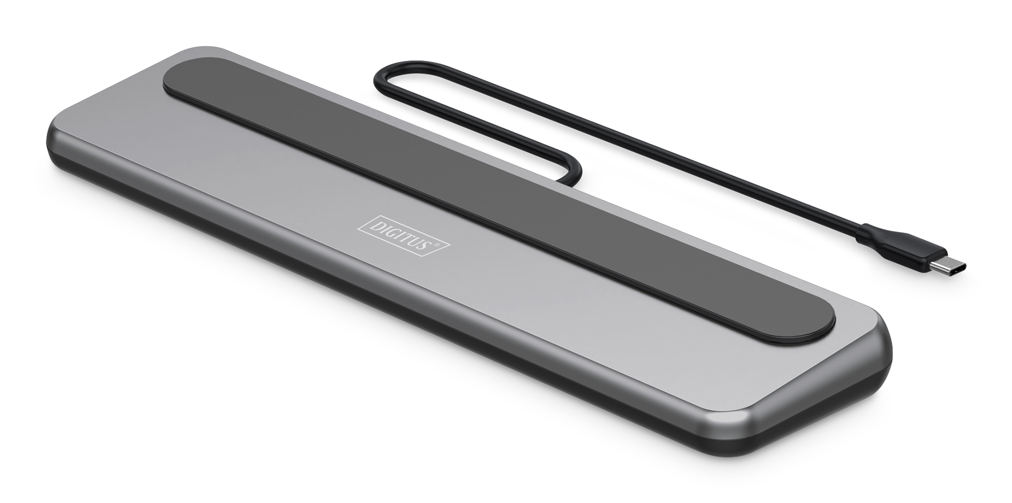 DIGITUS Docking USB-C->HDMI,DP,USBA,USBC,RJ45,PD silber