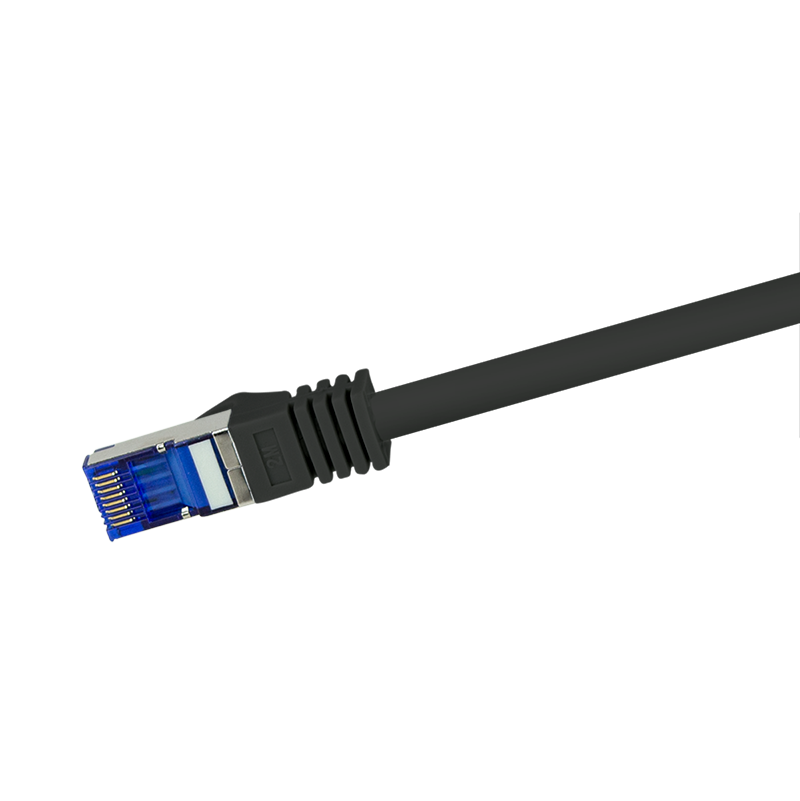 Logilink Patchkabel Ultraflex, Cat.6A, S/FTP, schwarz, 1 m