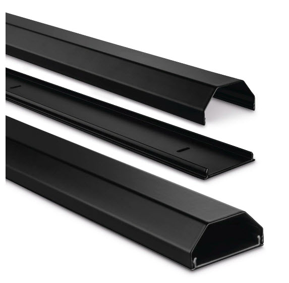 hama eckig Alu Kabelkanal 110,0 cm schwarz