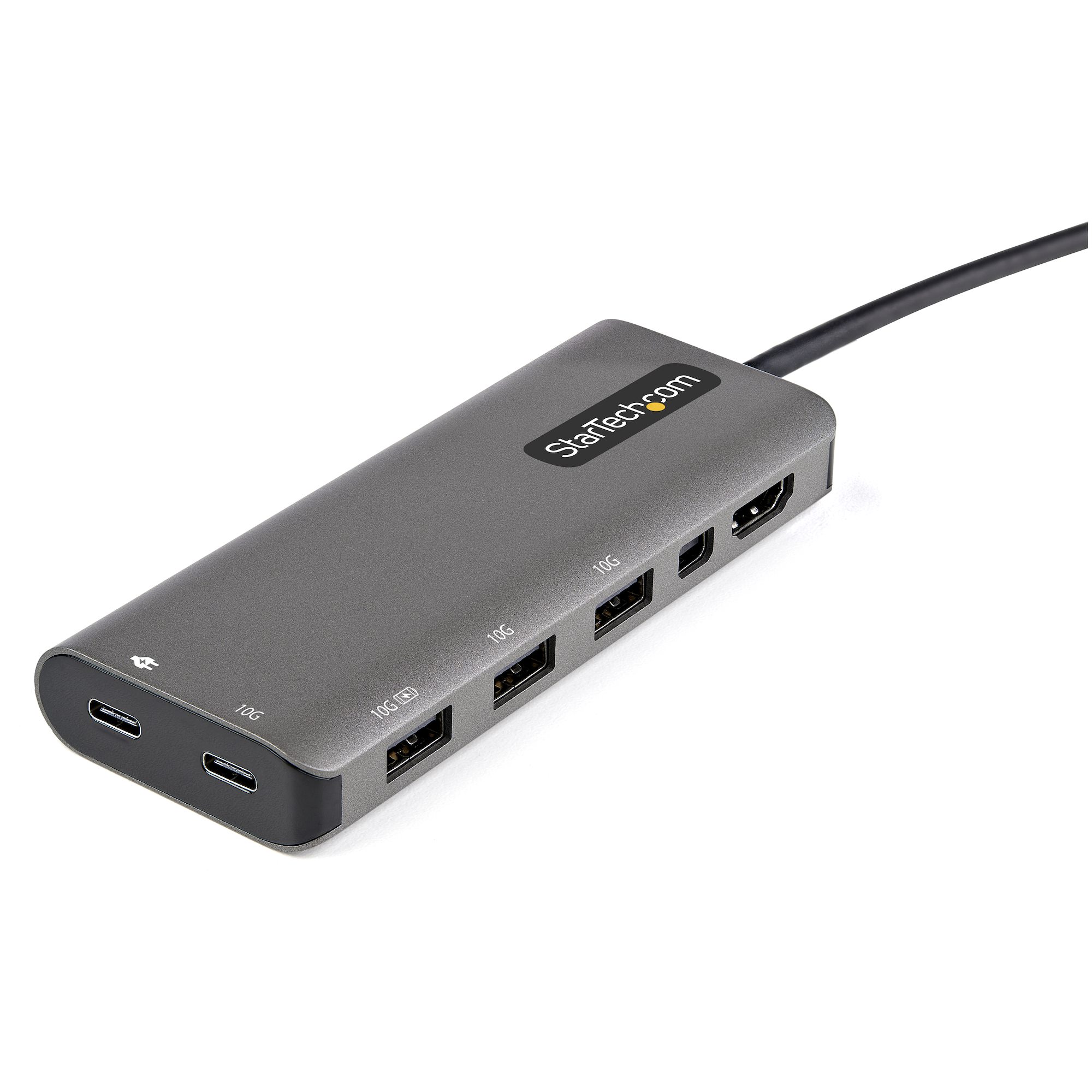 STARTECH.COM USB-C Multiport Adapter USB-C to HDMI or mDP 4K 60Hz 100W PD Pass-Through 4x 10Gbit/s USB - 30cm cable