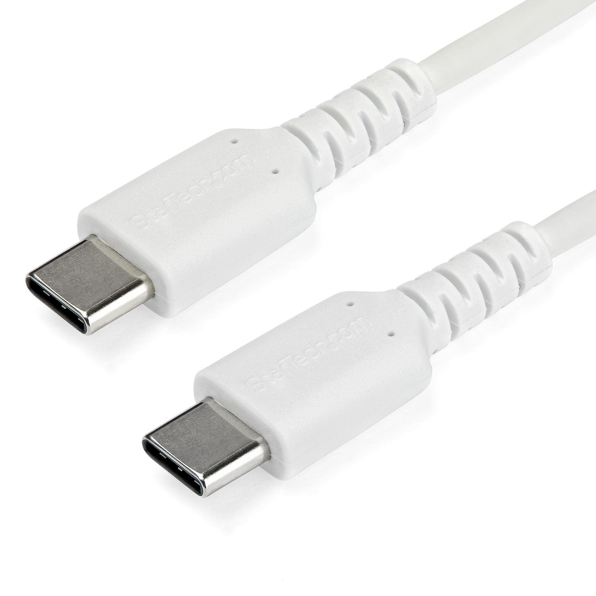 STARTECH.COM RUSB2CC2MW USB-C Kabel 2m hochwertiges USB 2.0 Typ-C Datenübertragungs und Ladekabel St/St Weiss