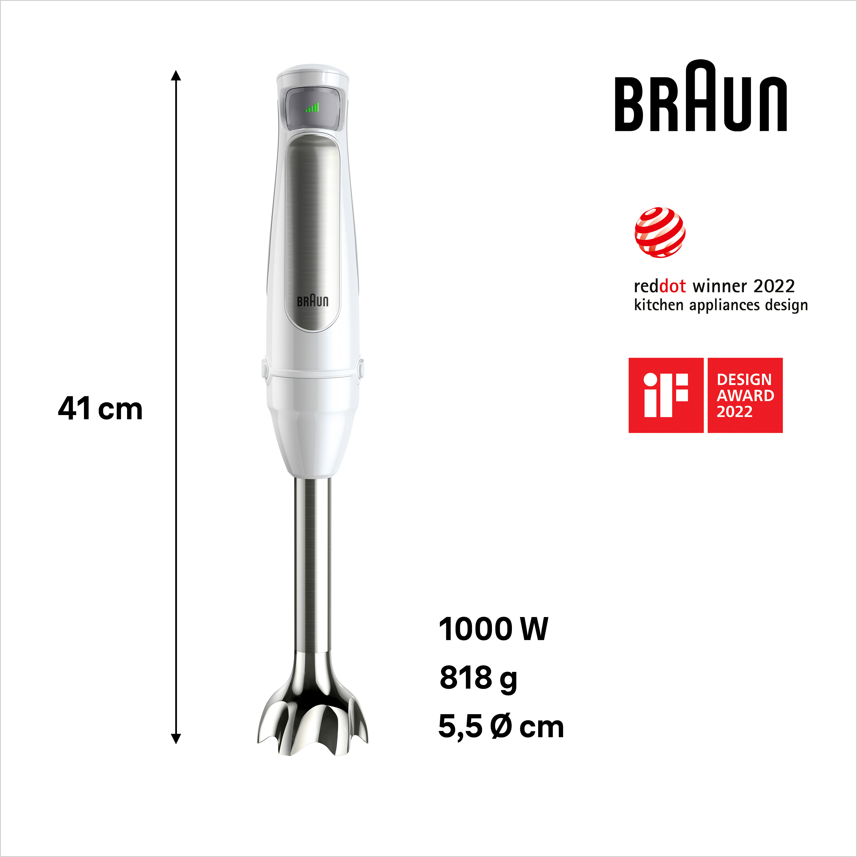 Braun MQ7035I Stabmixer MultiQuick 7 Weiß