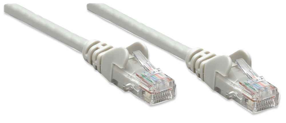 INTELLINET Patchkabel RJ45 U/UTP Cat6 2.00m Hebelschutz grau