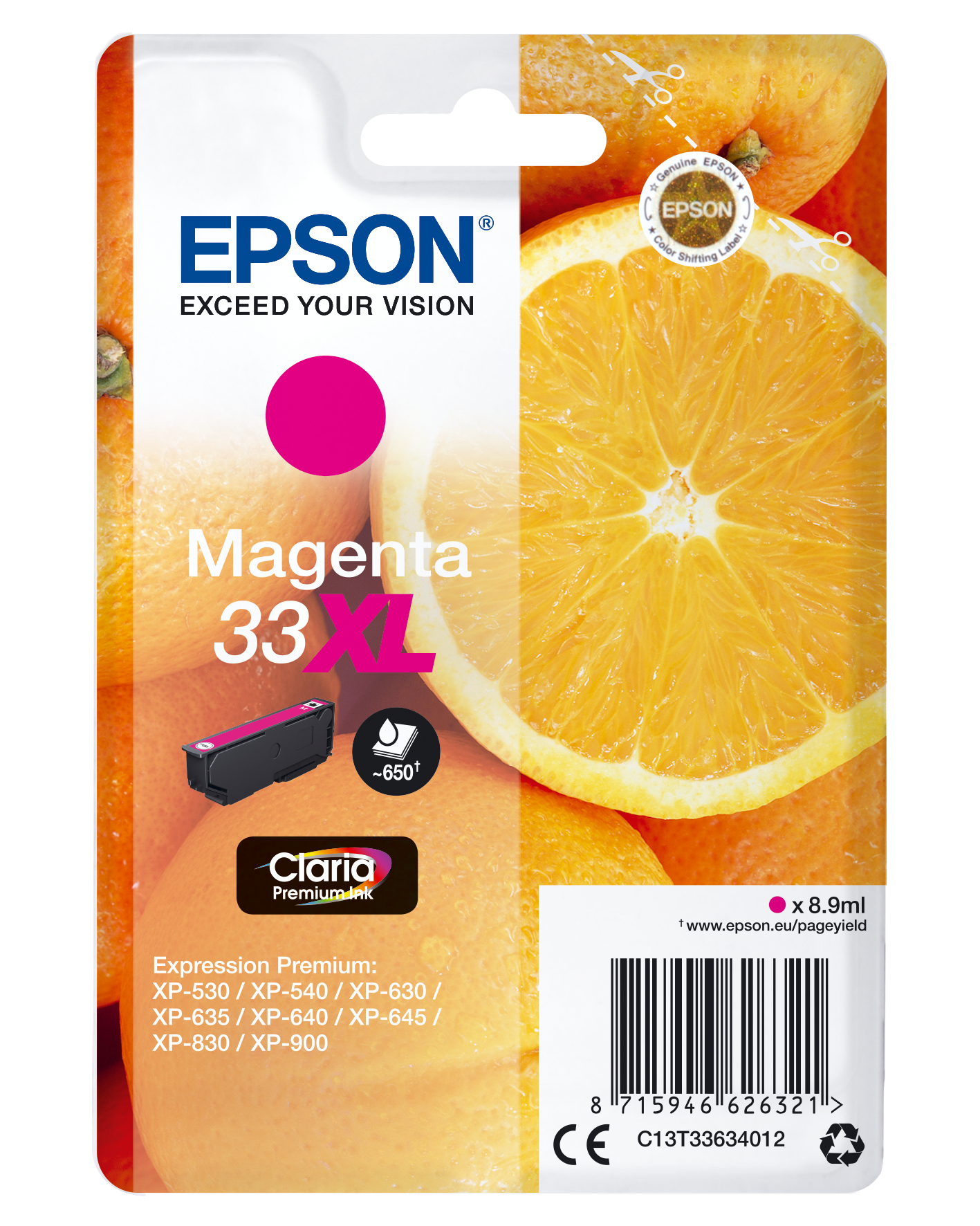 EPSON 33XL / T3363XL (Orangen) magenta Druckerpatrone