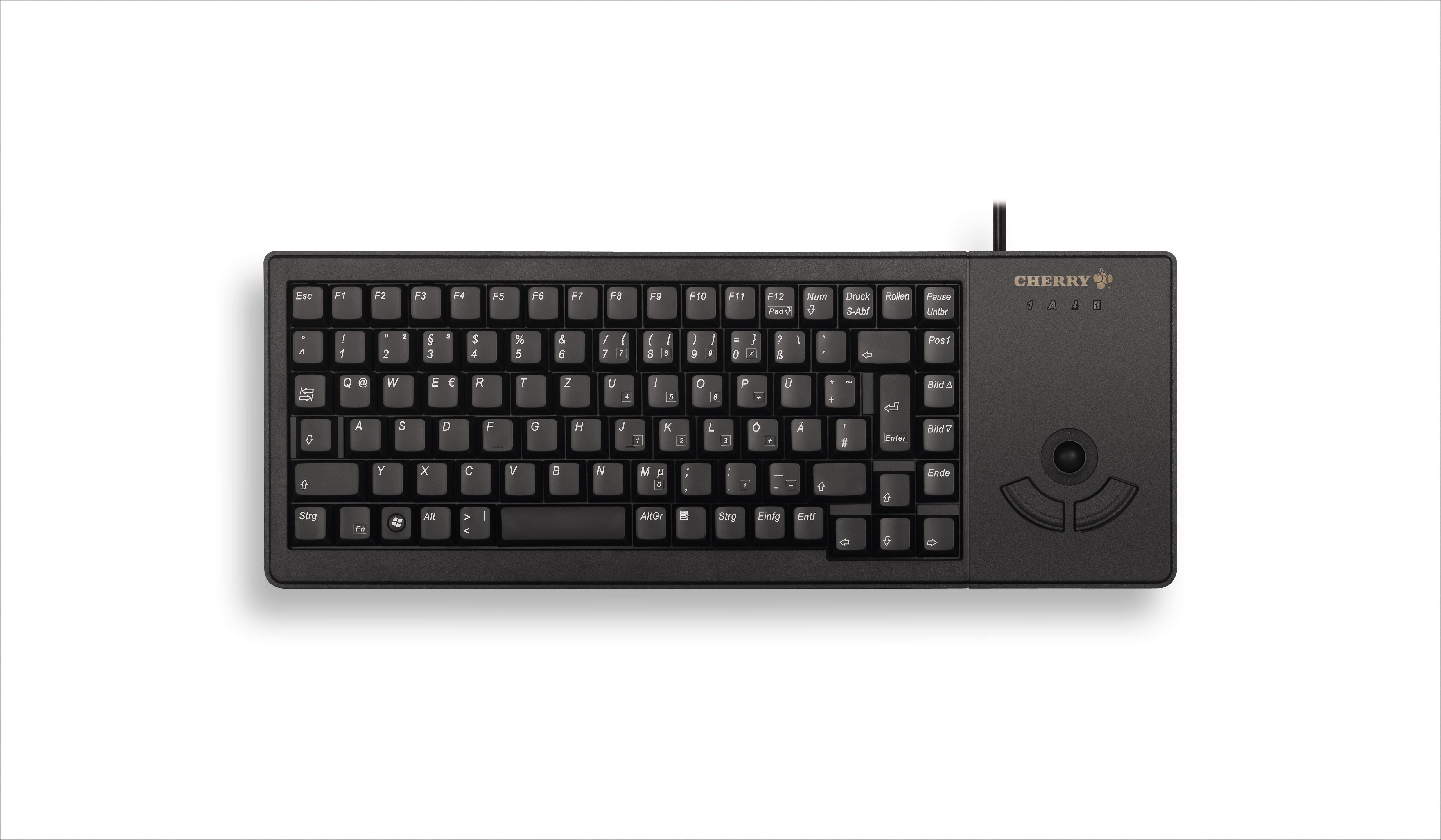 CHERRY ML5400 Tastatur Wired DE TKL 75% +Trackball schwarz