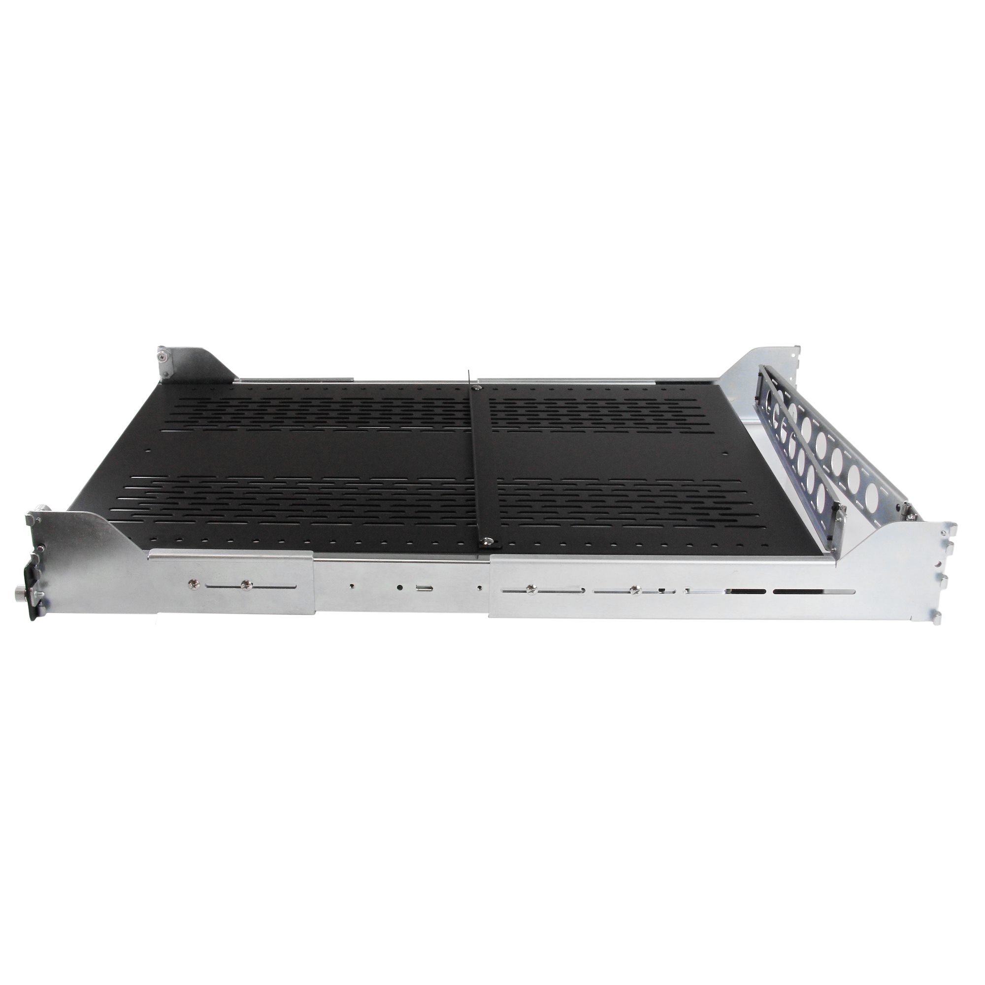 STARTECH.COM 2HE ausziehbarer belüfteter Fachboden für 19in Serverschrank mit Kabelführung / verstellbarer Montagetiefe bis 22,7 kg