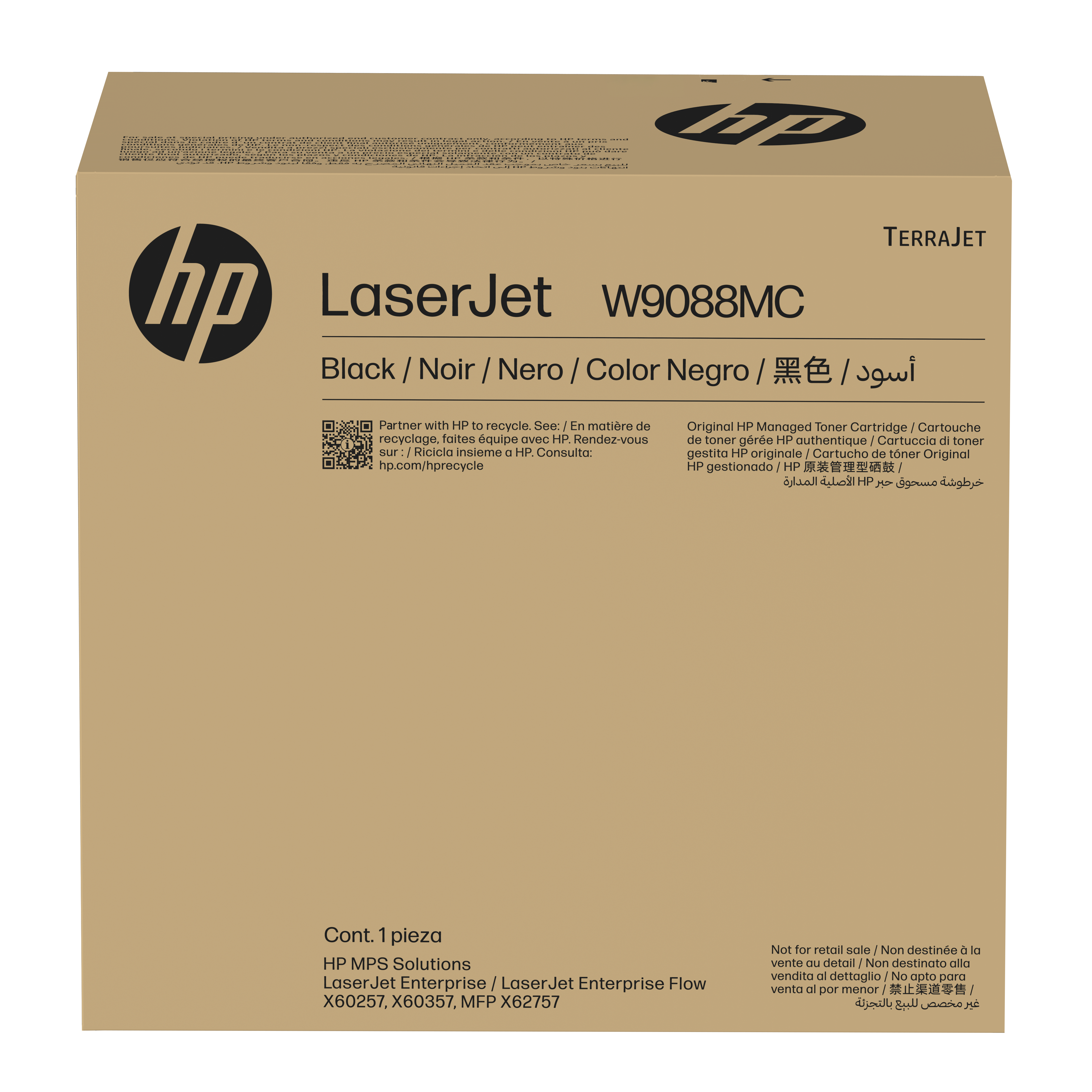 HP W9088MC Black Managed LaserJet Toner cartridge