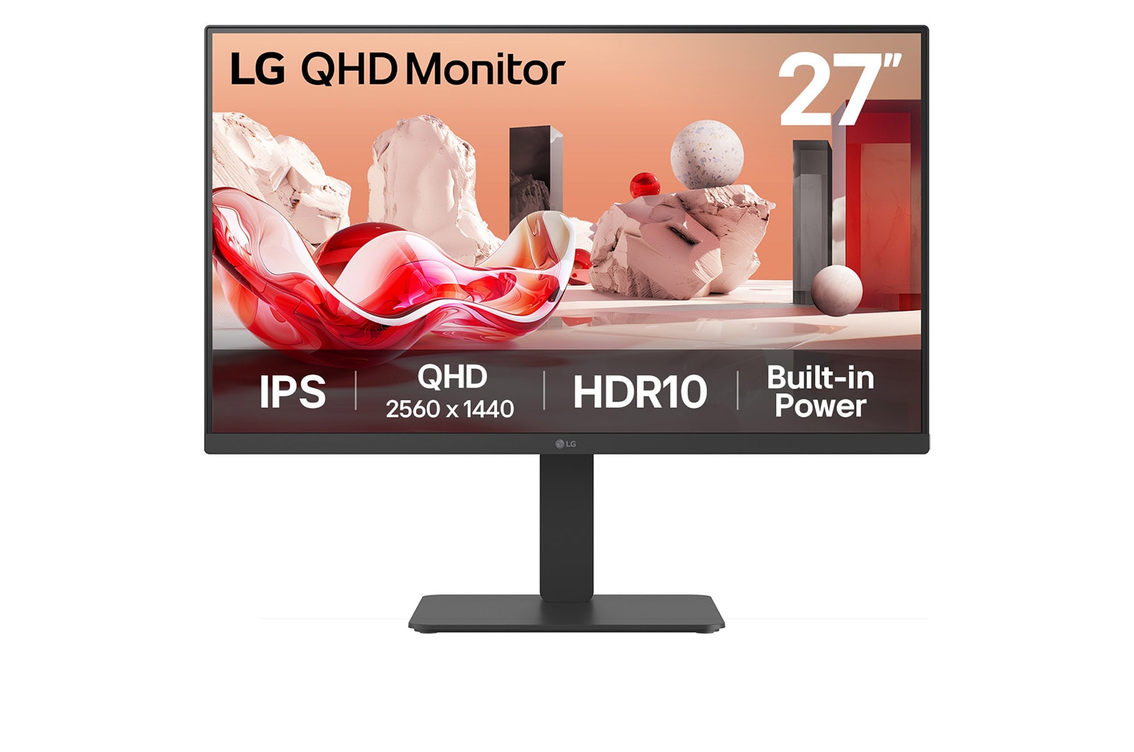 LG 27BA54QB-B.AEU 68,58cm 27Zoll IPS 2560x1440 16:9 350cd/m2 5ms 2xHDMI DP USB Black