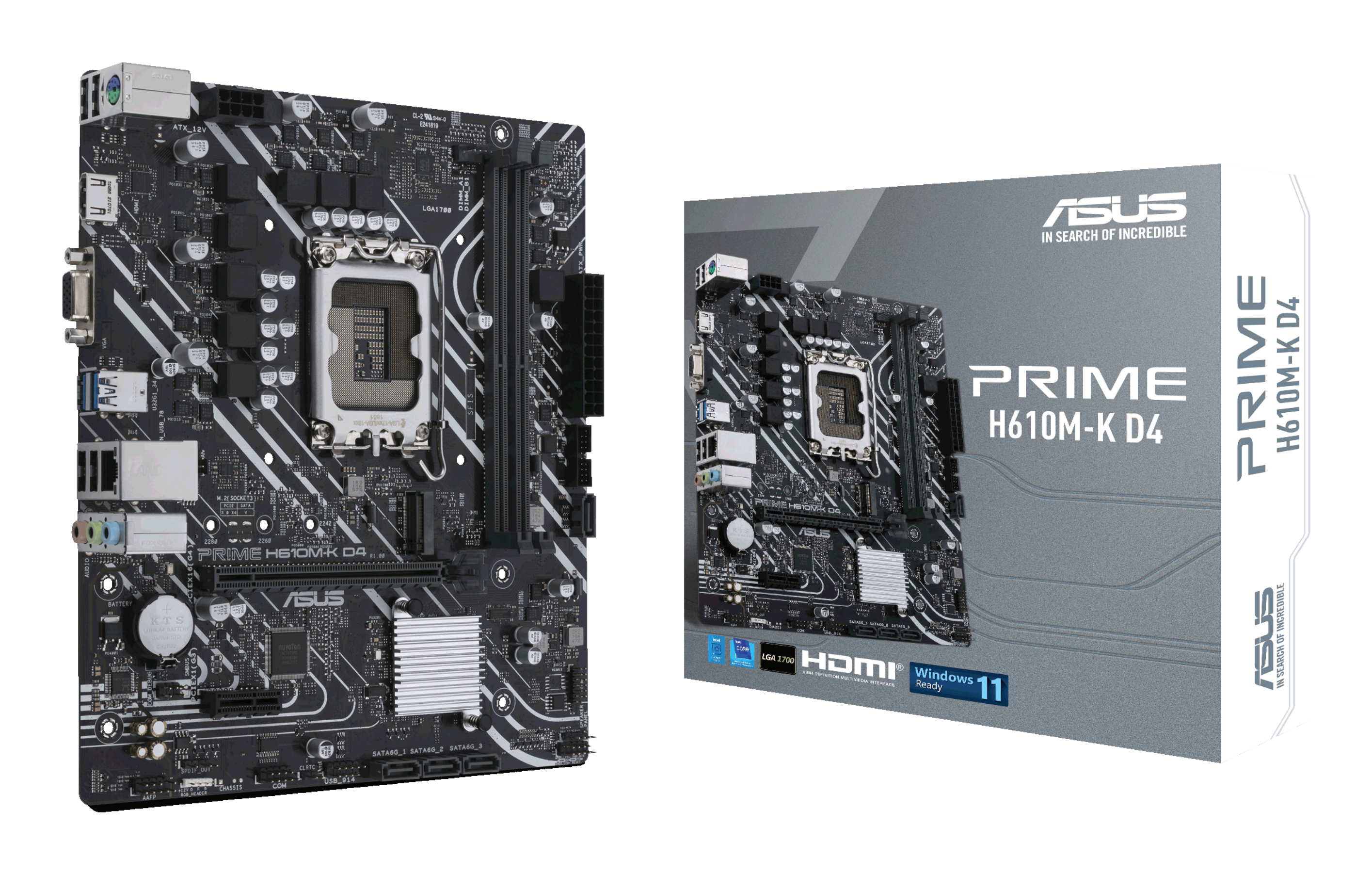 ASUS PRIME H610M-K D4 LGA1700 DDR4 mATX MB