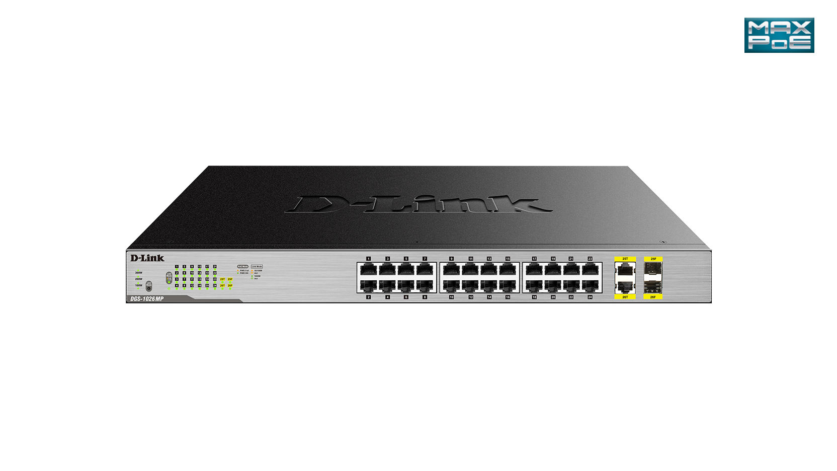 Switch 280mm D-Link DGS-1026MP 24*GE retail