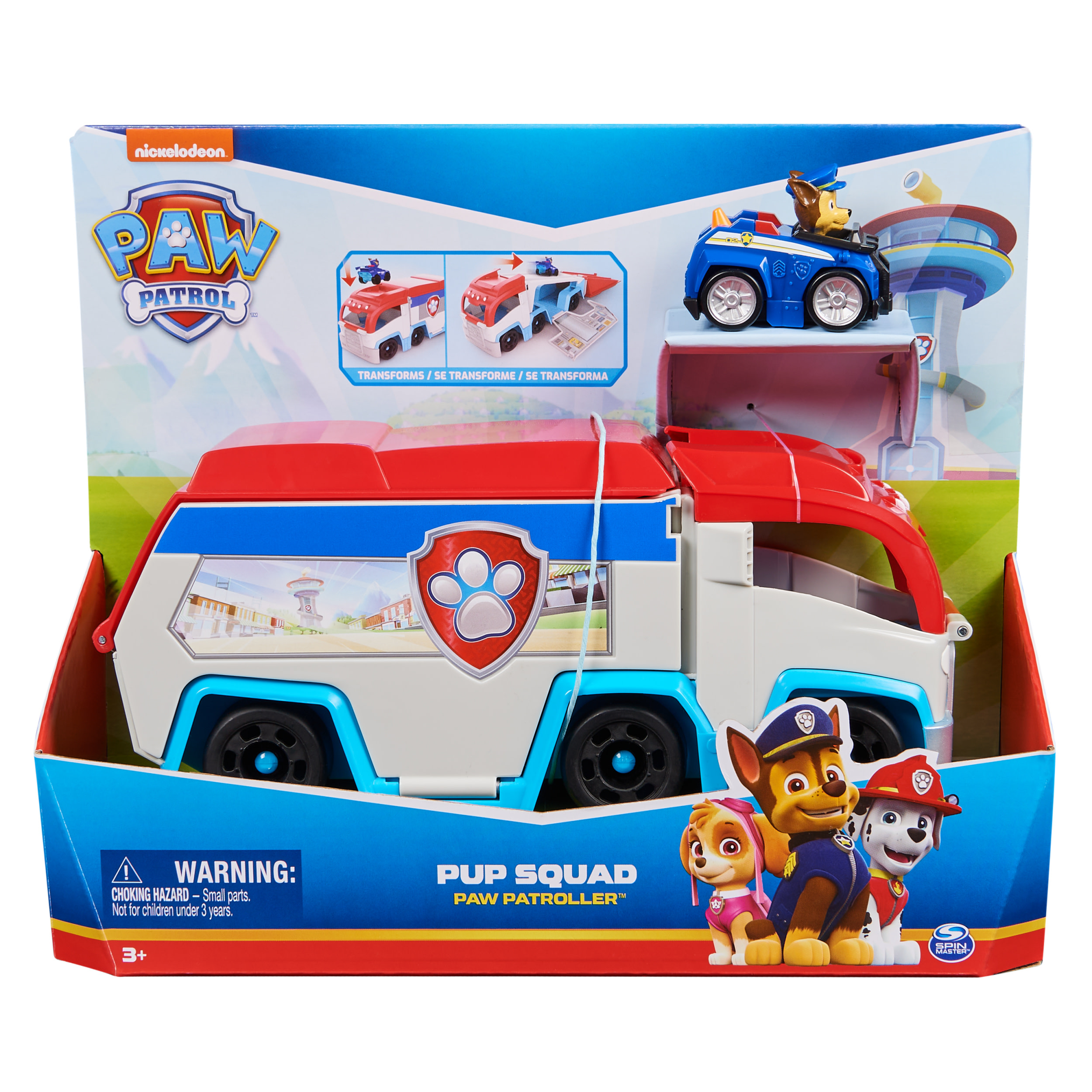 Paw Patrol - Pup Squad Patroller mit Chase-Spielzeugauto, Spielfahrzeug