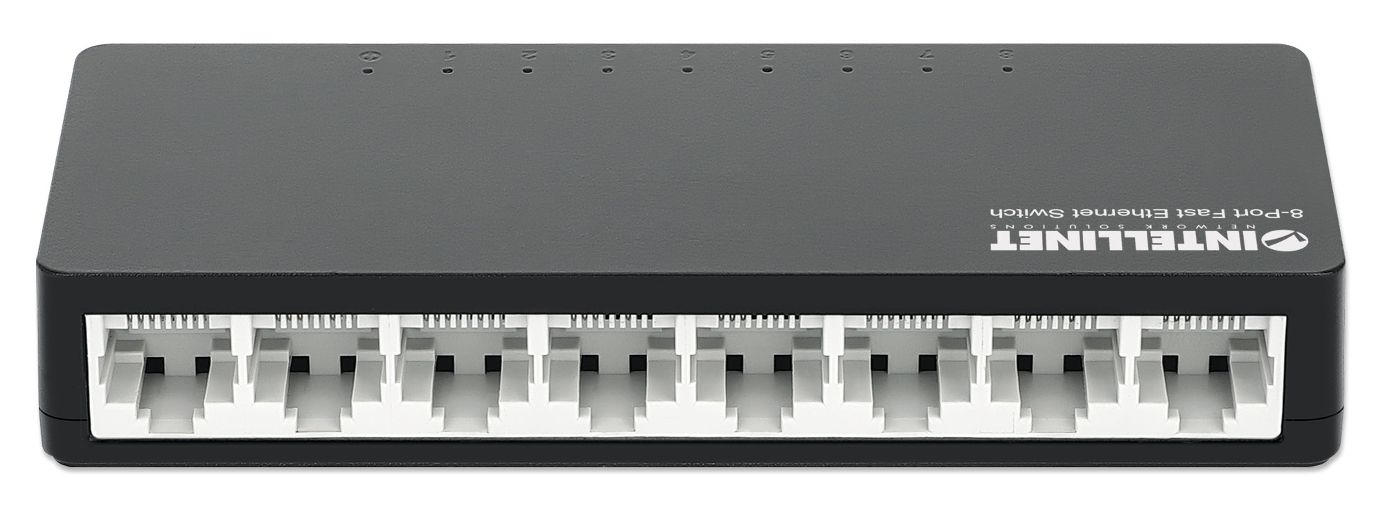 INTELLINET 8-Port Fast Ethernet Switch Desktop-Format Kunststoffgehäuse IEEE 802.3az Energy Efficient Ethernet schwarz