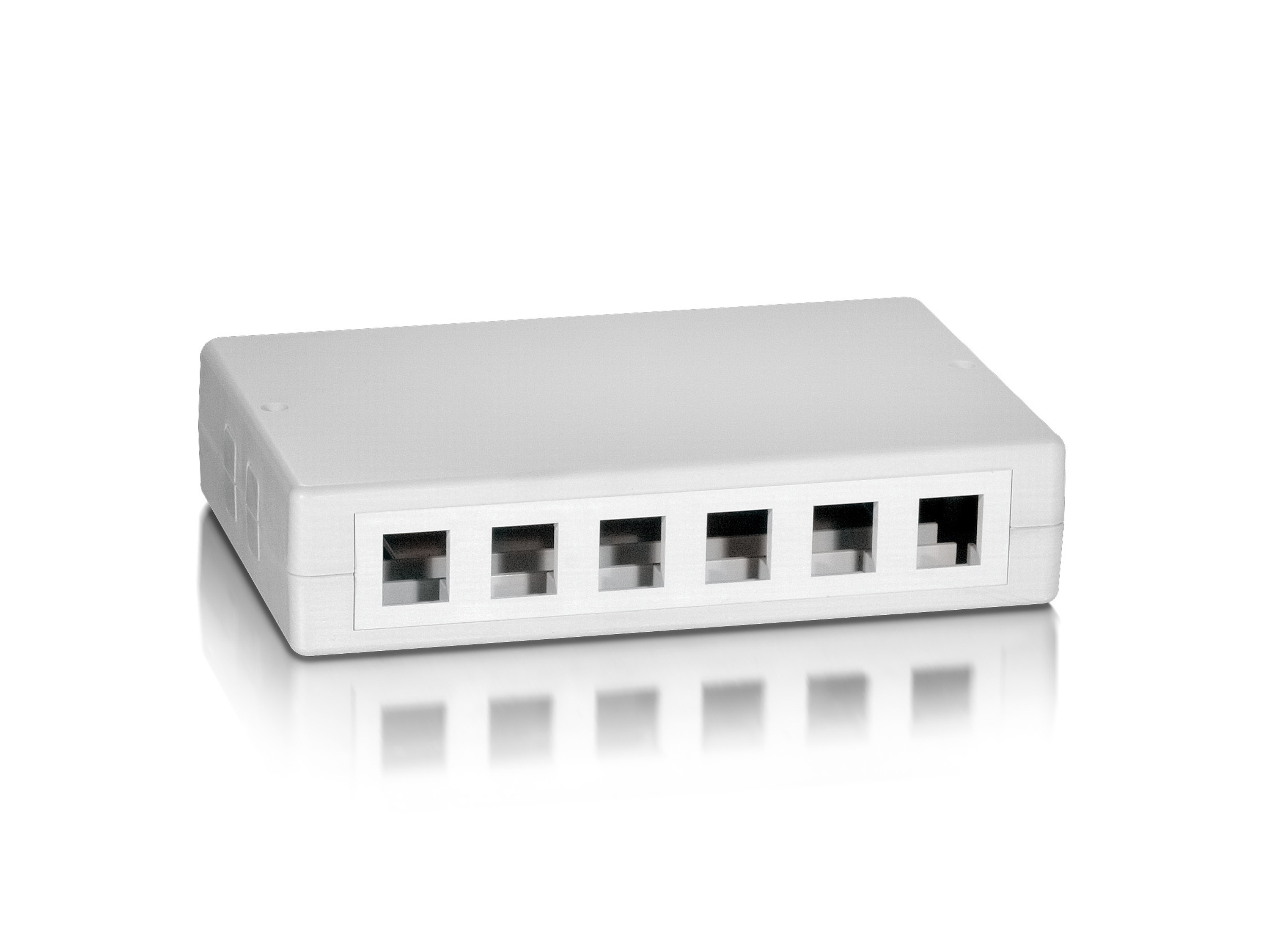 Equip Aufputzdose 12-Port Keystone ungeschirmt weiß Polybeutel