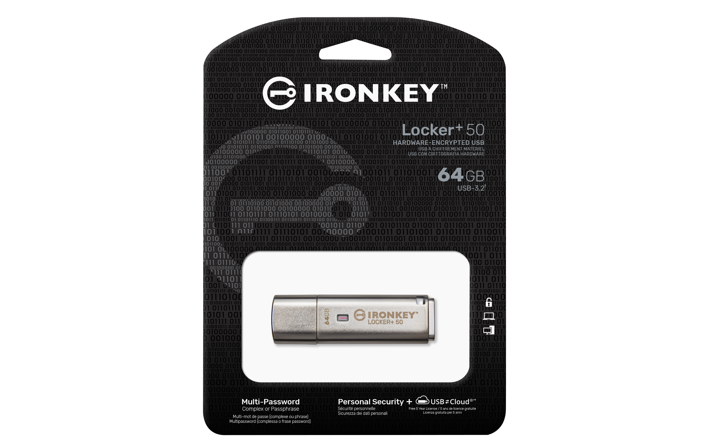 IronKey Locker+ 50 64 GB, USB-Stick