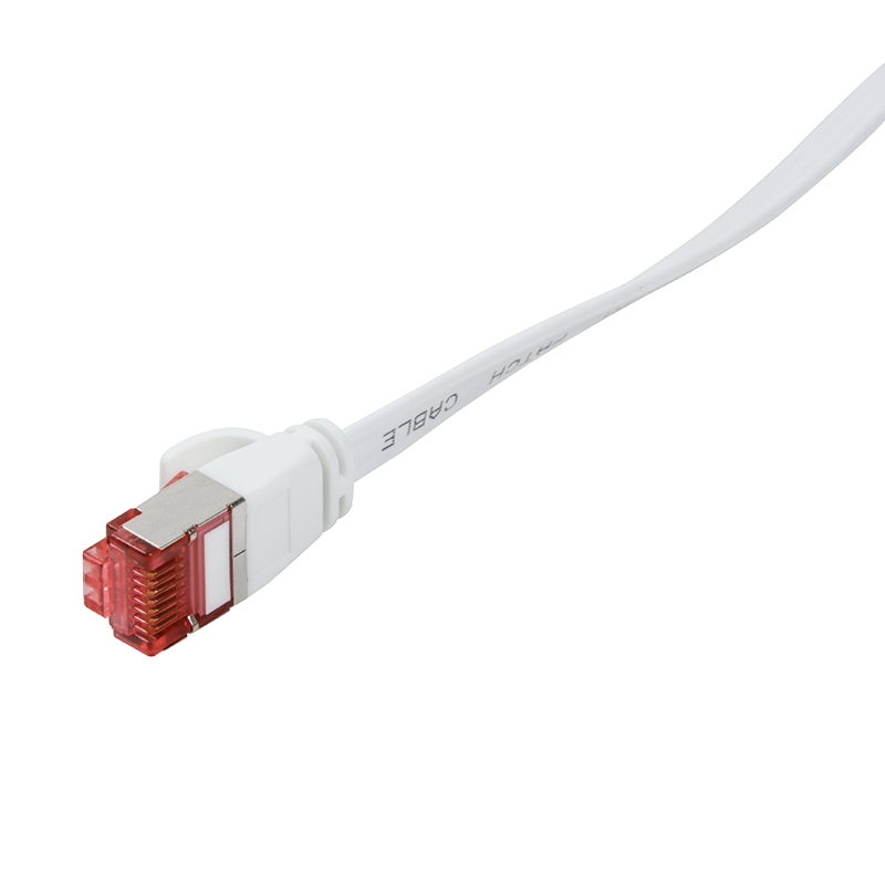 Logilink Flachpatchkabel RJ45 U/FTP Cat6A 0.50m weiß