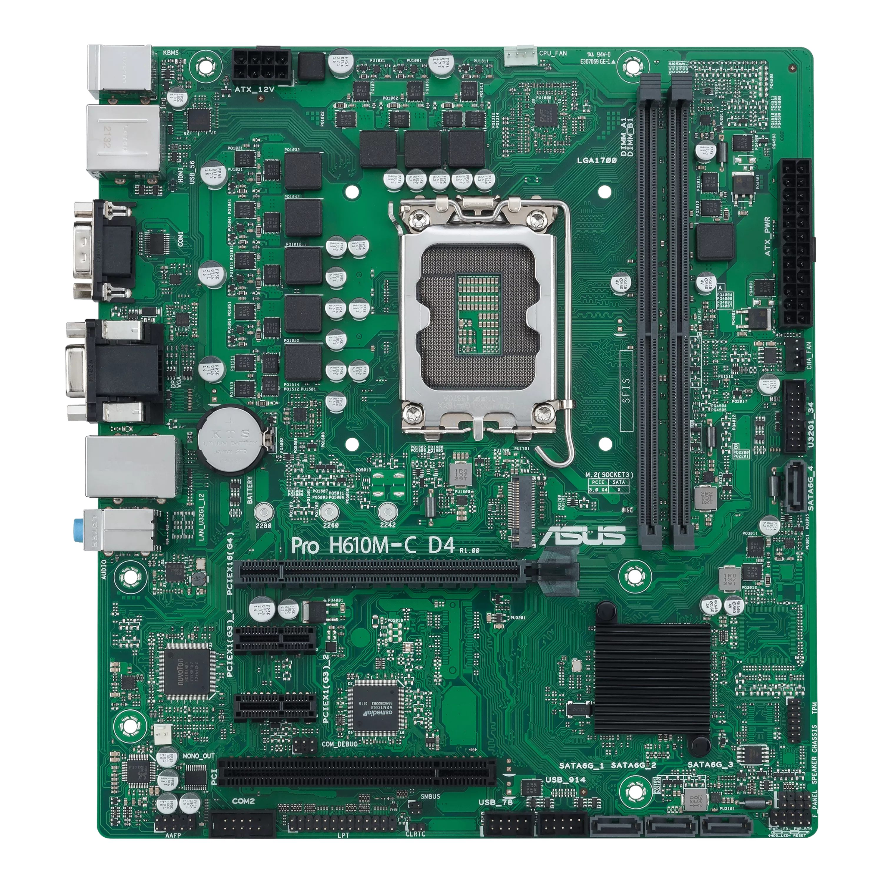 ASUS PRO H610M-C D4-CSM LGA1700 DDR4 1xHDMI 1xDP 1xPCIe 4xSATA 1xM.2 4xUSB 3.2 mATX MB