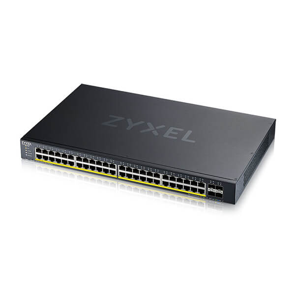 ZYXEL XGS1935-52HP 52 Port Smart Managed PoE Switch 48x Gigabit PoE and 4x10G SFP+ hybrid mode standalone or NebulaFlex Cloud 375W
