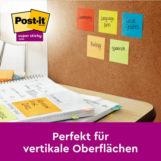 Post-it® Super Sticky Notes Carnival Haftnotizen extrastark farbsortiert, 16 Blöcke