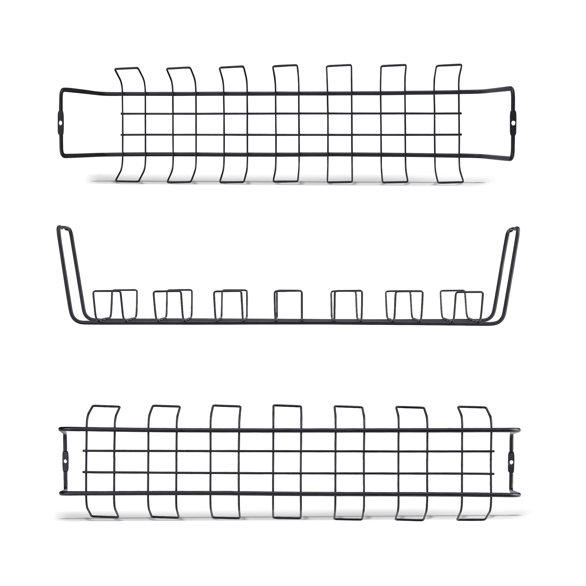 STARTECH.COM Untertisch Kabelmanagement Ablage 615mm langes Metall Gitter Kabelorganizer Schraubmontage Steckdosenleisten Ablage