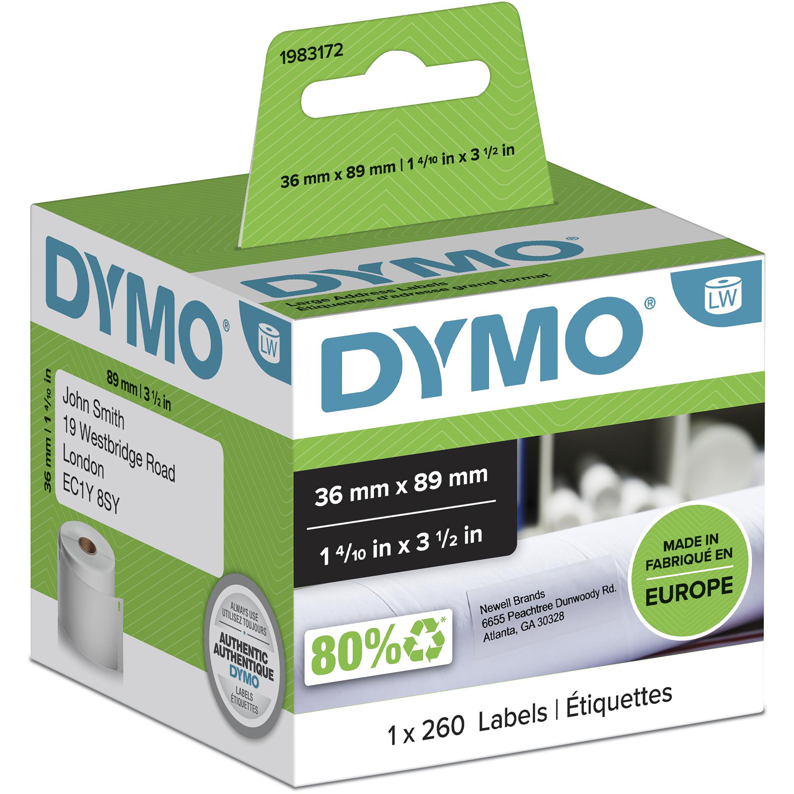 DYMO LW-Adressetiketten 36x 89mm 260St/Rolle