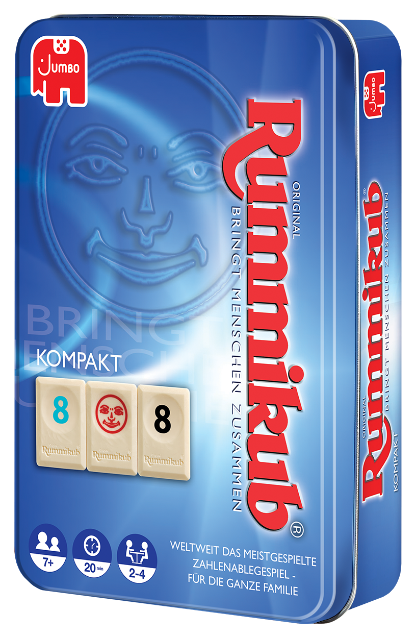 Jumbo Rummikub in Metalldose Geschicklichkeitsspiel, 1 St.