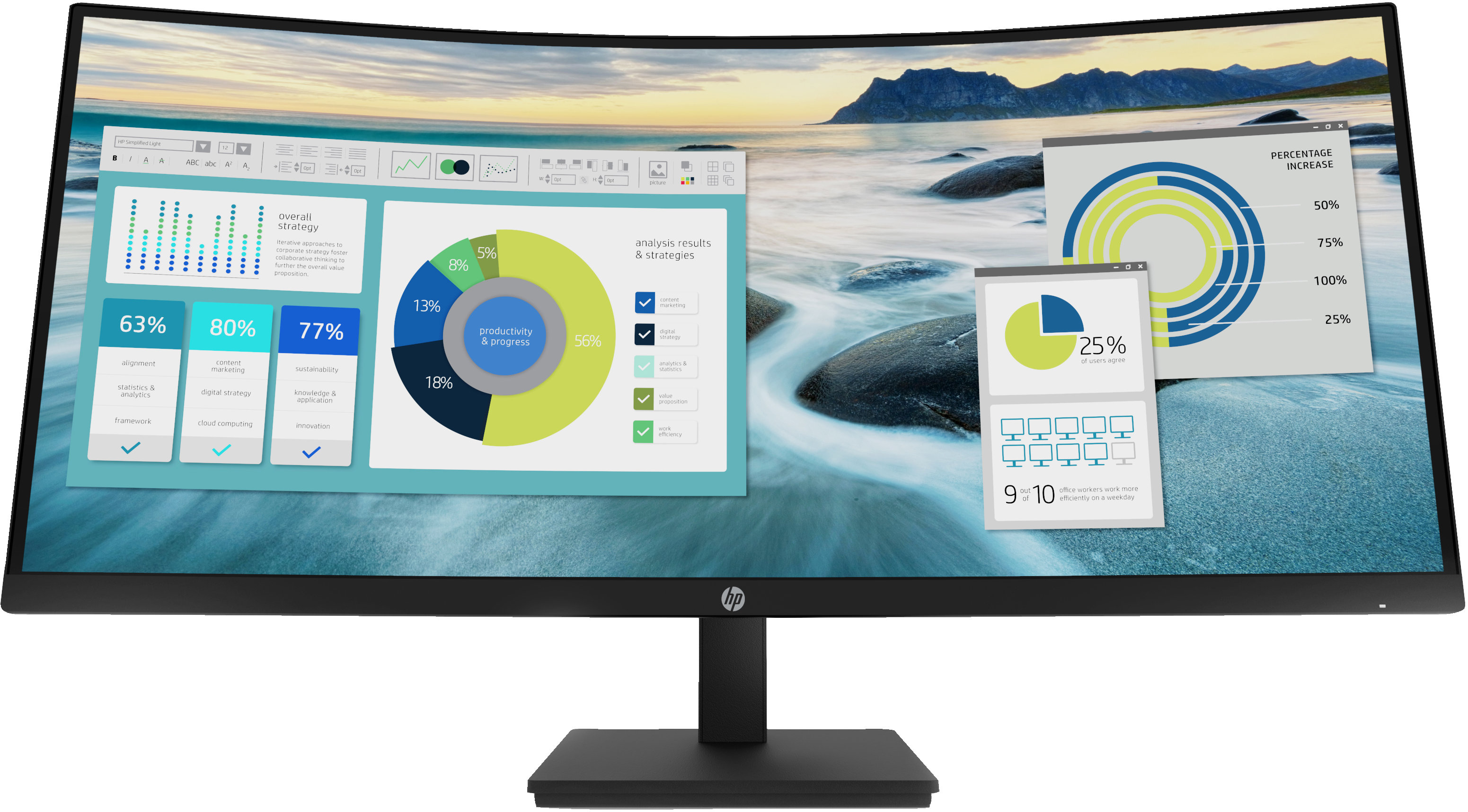 HP P34hc G4 86,36cm 34Zoll WQHD Monitore USBC USB-C Curved 1xHDMI 1xDP 4xUSB 3.1 SmartBuy