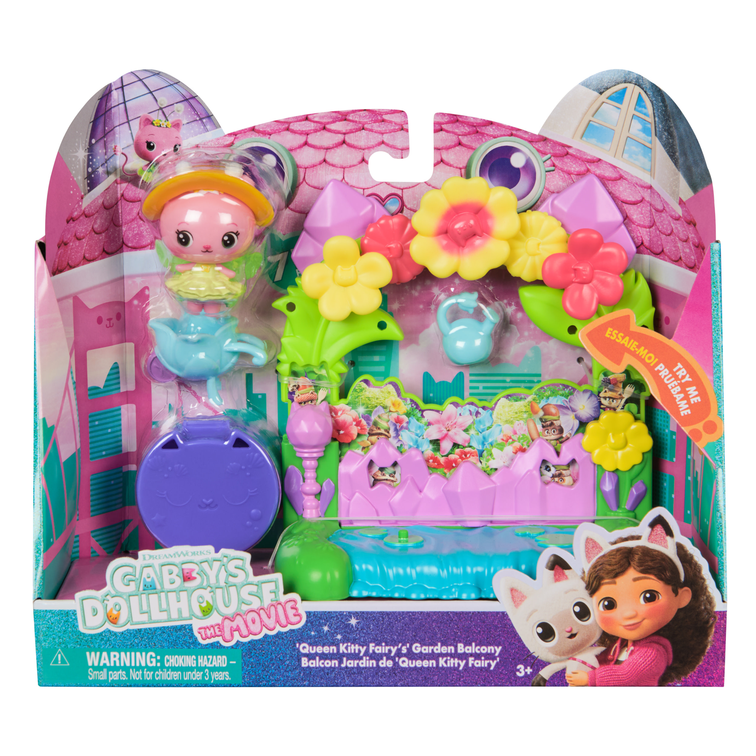 Gabby''s Dollhouse: Der Film - Balkon-Spielset Queen Kitty Fees Kristall Garten, Spielfigur