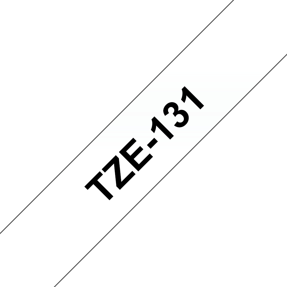 TZE-131 LAMINATED TAPE 12MM 8M BLACK ON CLEAR