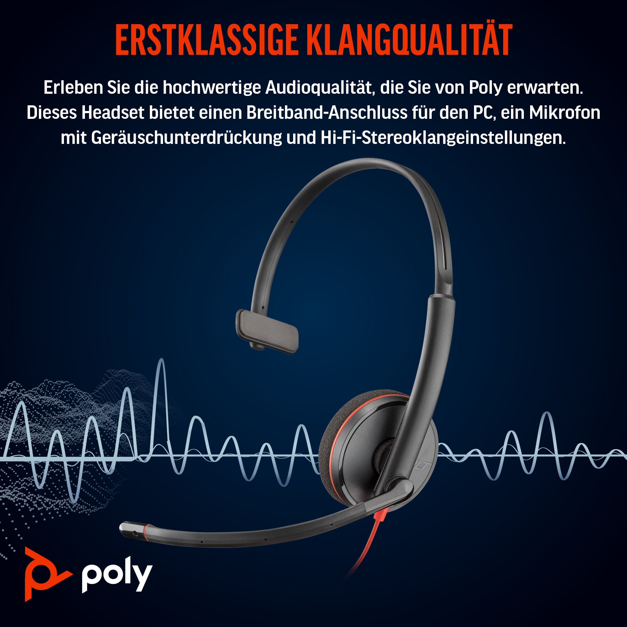 HP Poly Blackwire 3210 Monaural USB-C Headset +USB-C/A Adapter Bulk SmartBuy
