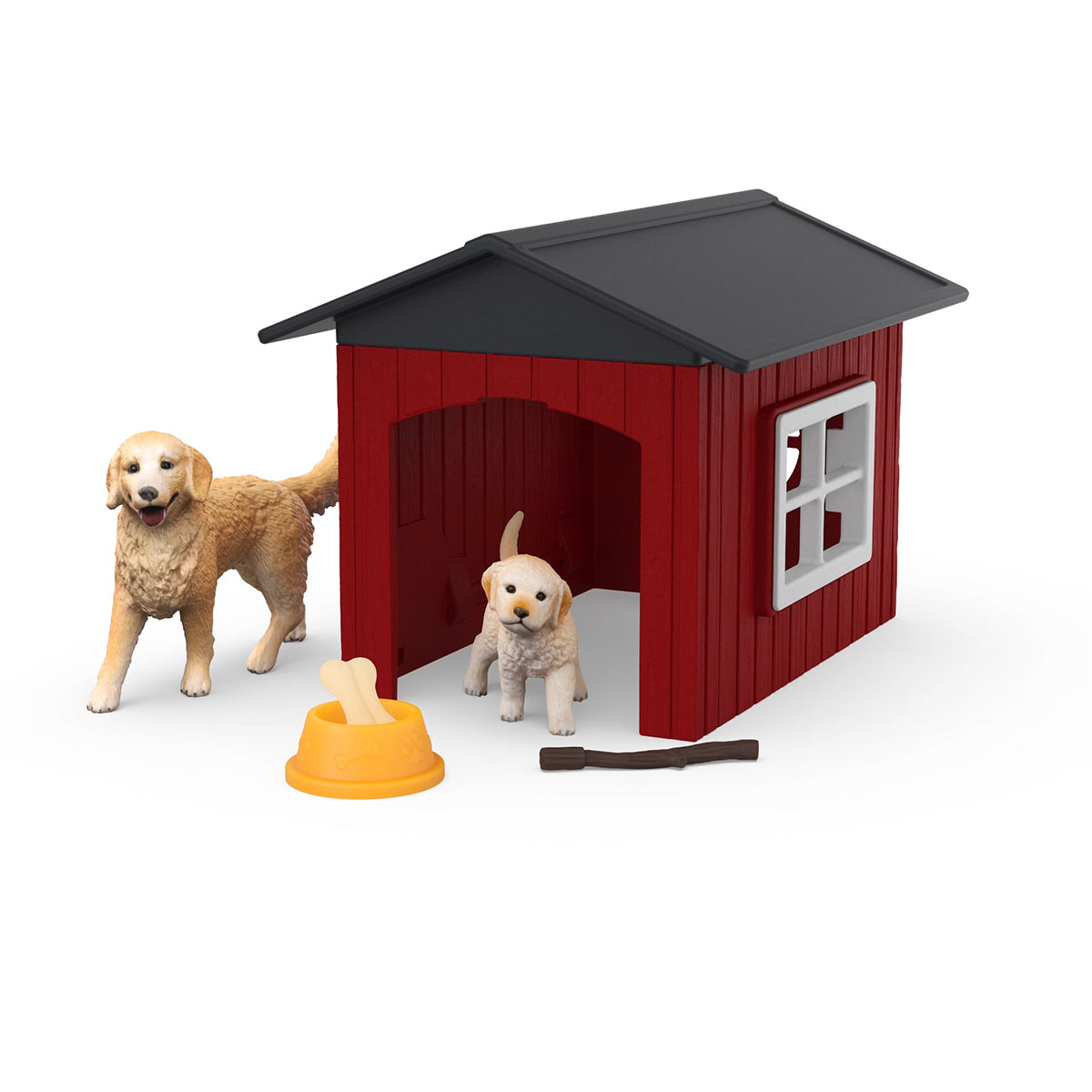 Farm World Hundehütte mit Goldenretrievern, Spielfigur