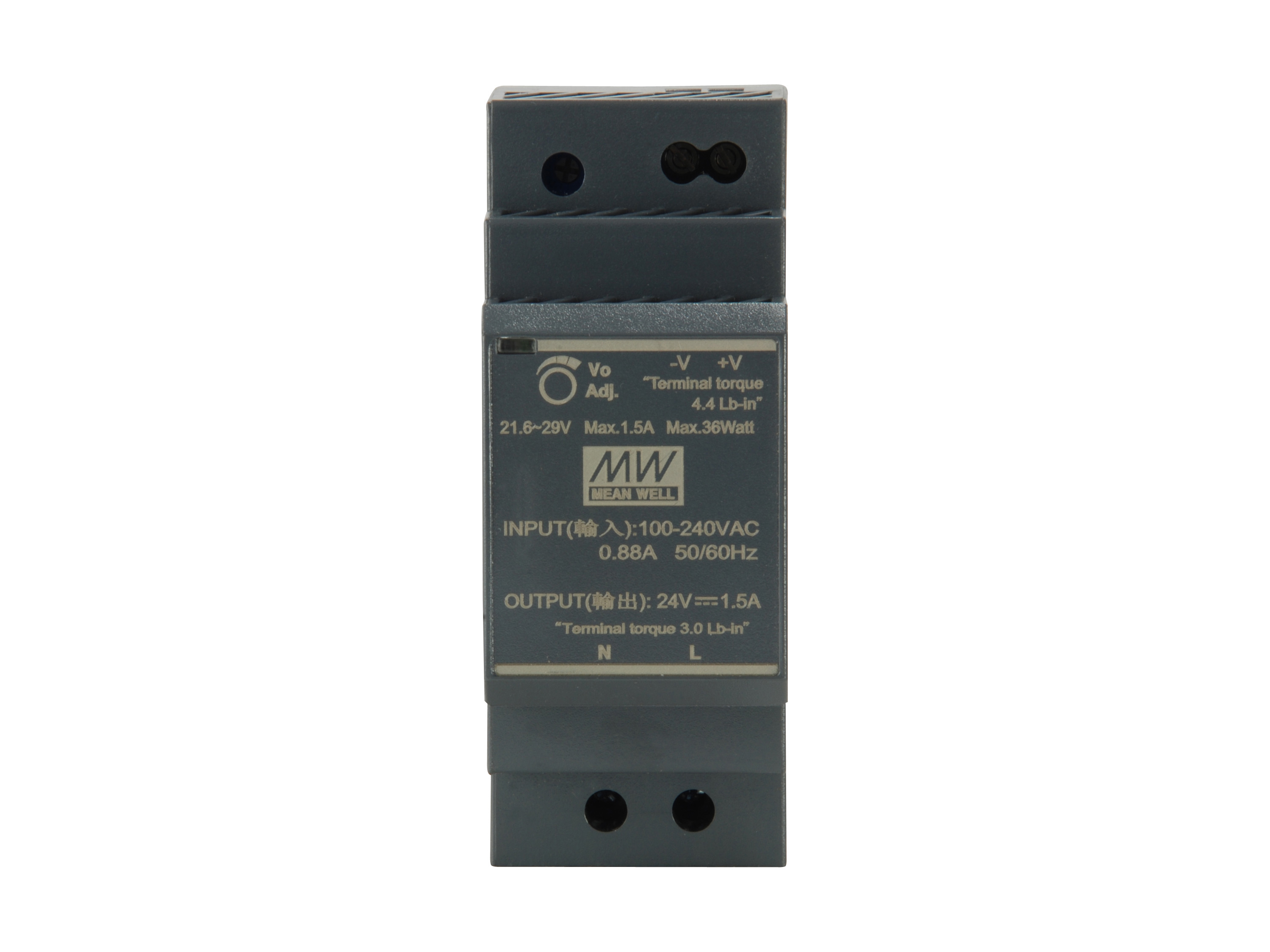 LevelOne Industrie Netzteil 24VDC/ 30W+DIN-Schiene schwarz
