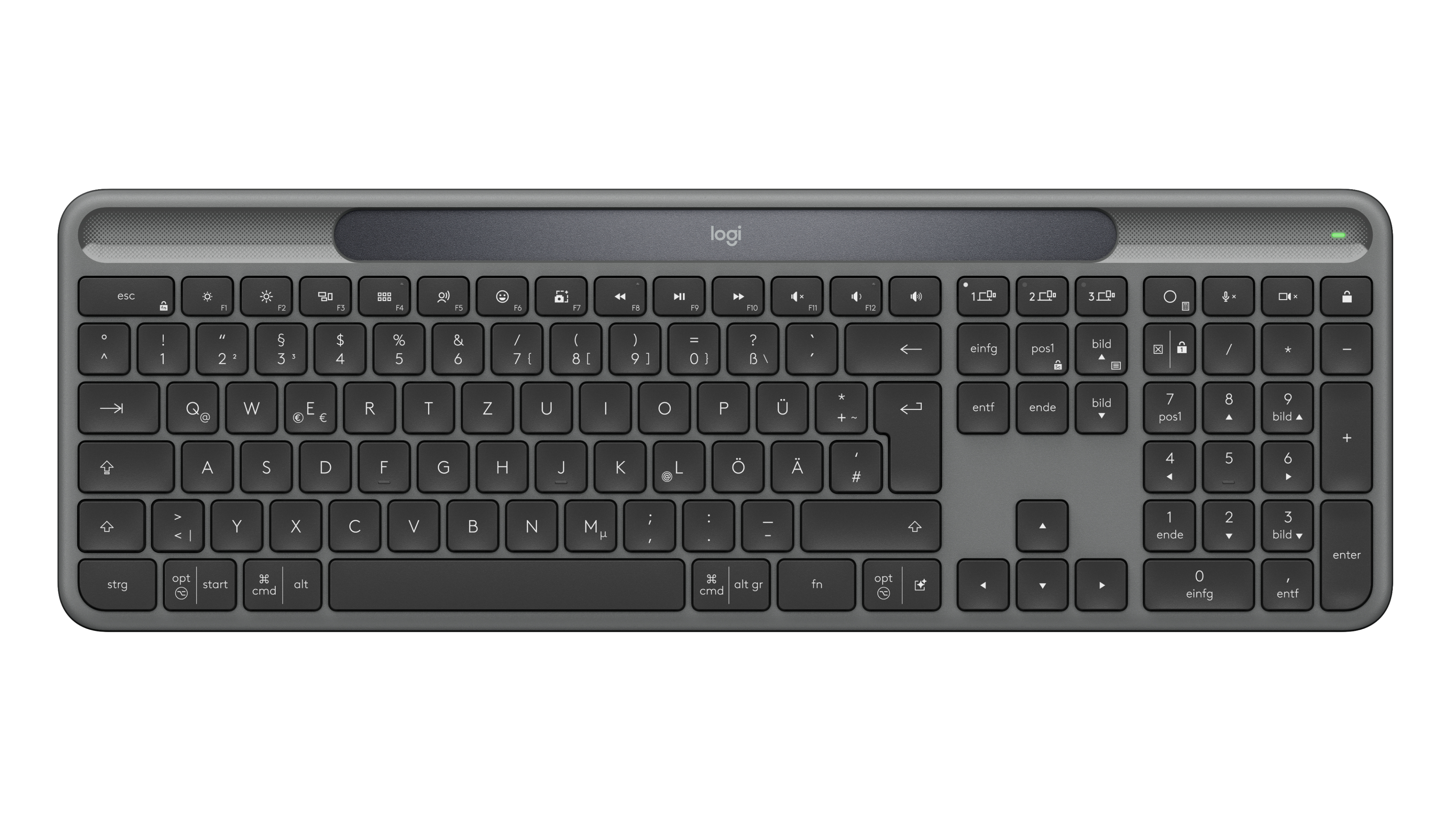 LOGITECH Slim Solar+ Keyboard Graphite (DE)