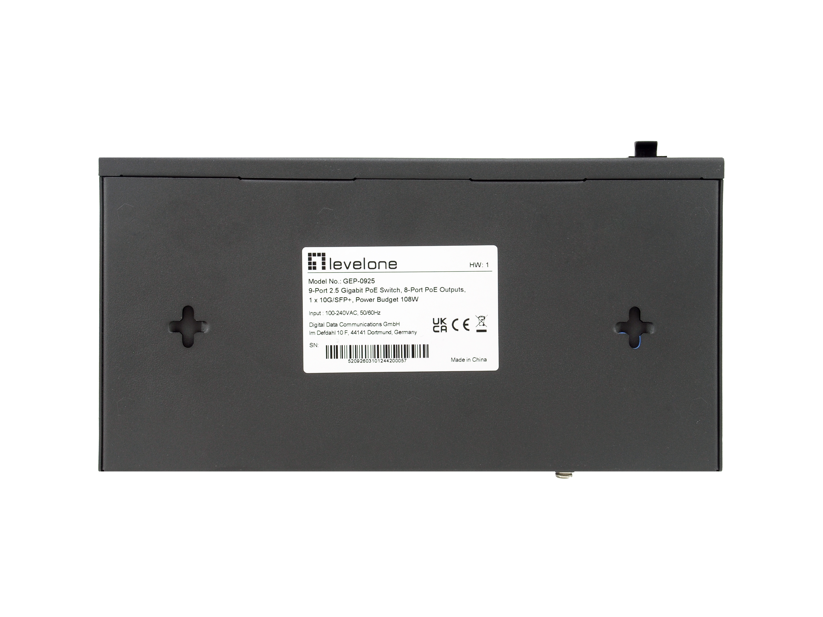 LevelOne PoE+Switch 8xGE PoE/1x10GSFP+ 120W unmanged Plastik