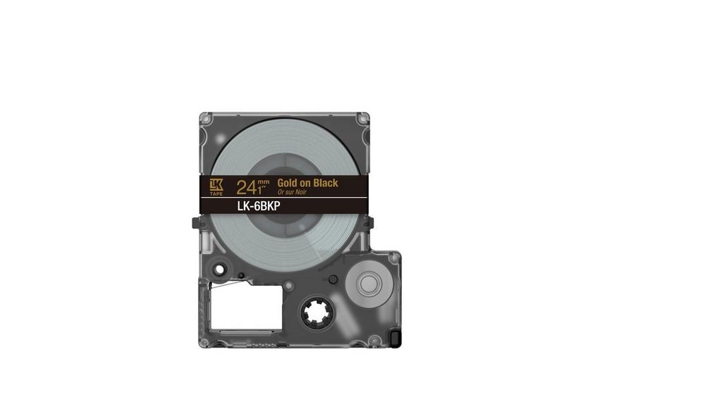 EPSON Schriftband LK LK-6BKP C53S672096, 24 mm, gold auf schwarz, 1 St.