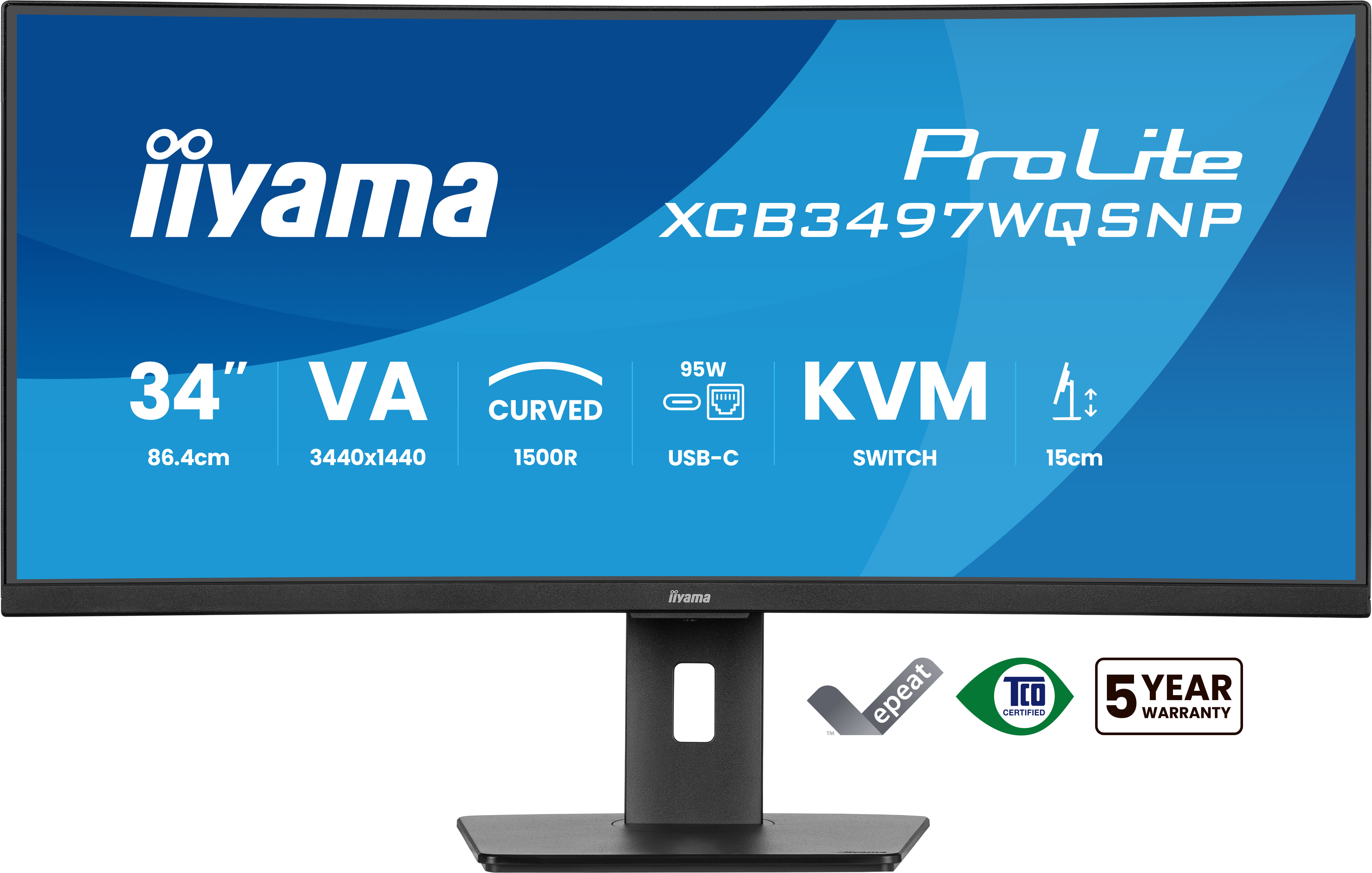 XCB3497WQSNP-B1 34 IN BUS UQHD 3440X1440120HZ 0.4MS 350CD/M 300