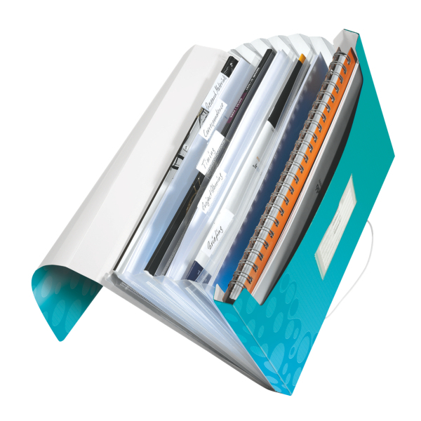 LEITZ Fächermappe WOW 4589 6 Fächer blau, 1 St.