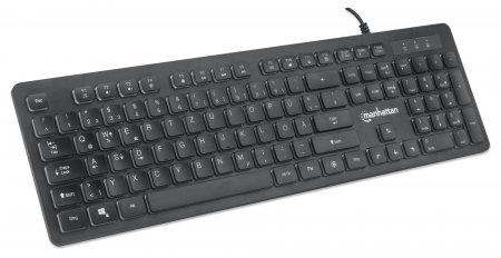 MANHATTAN Ultraflache USB-Gaming-Tastatur mit LEDs