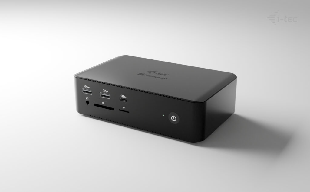 I-TEC Thunderbolt 5 Quattro Display DS 2xTB5 2xHDMI 1x2,5GLAN 1xAudio/Mic 1xUSB-C Gen2 4xUSB-A Gen2 SD+TF Kartenleser PD 140W KL