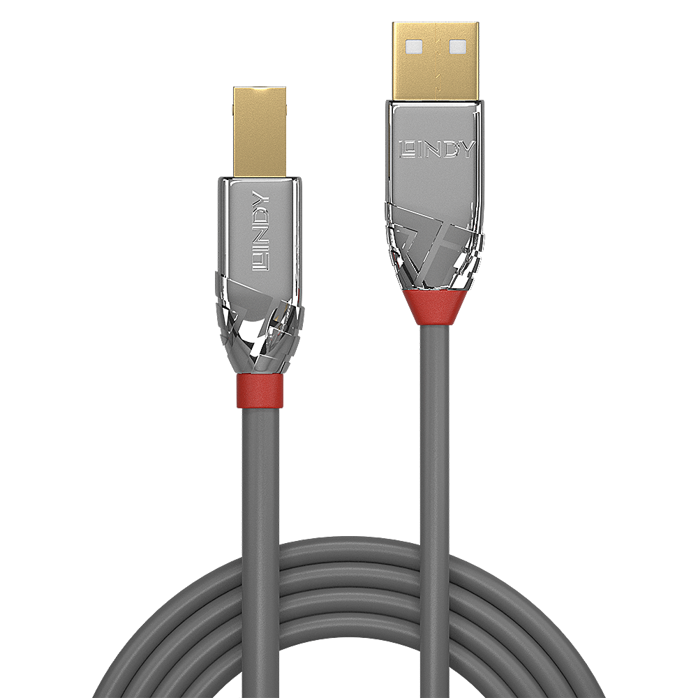 LINDY USB 2.0 Kabel Typ A/B Cromo Line M/M 0.5m