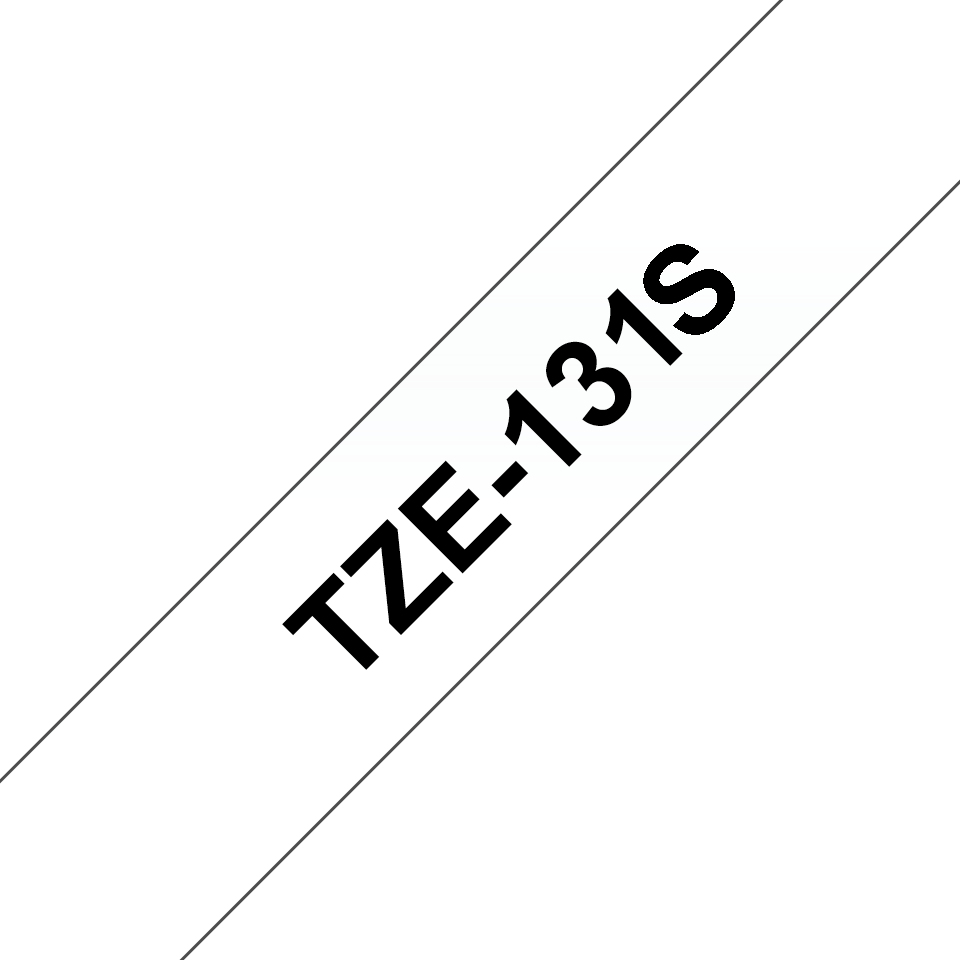 BROTHER TZe-131S Schriftbandkassette 12mm farblos/schwarz
