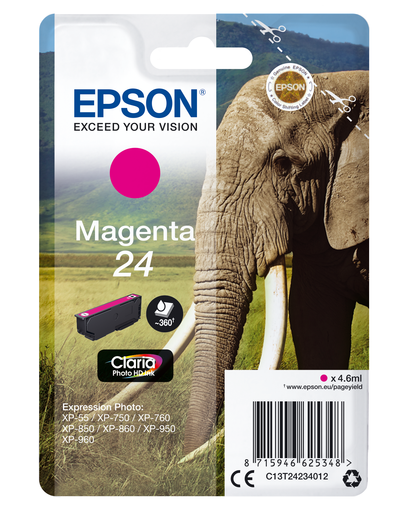 EPSON 24 / T2423 (Elefant) magenta Druckerpatrone