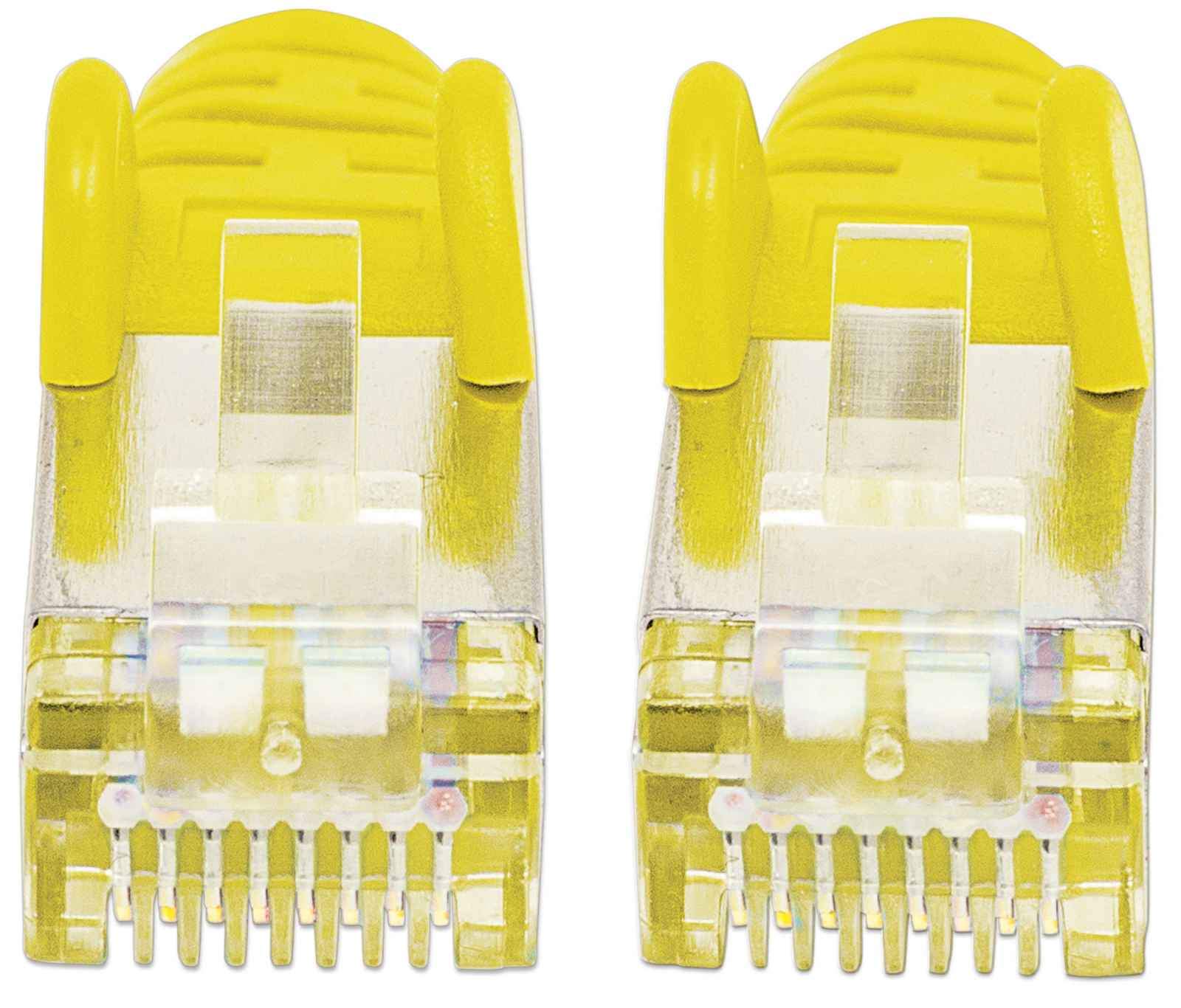 INTELLINET Cat6aPro Kabel Cat7 Rohkabel 20m gelb RJ45 reines Kupfer LS0H halogenfrei AWG 26 vergoldete Kontakte 10 Gigabit