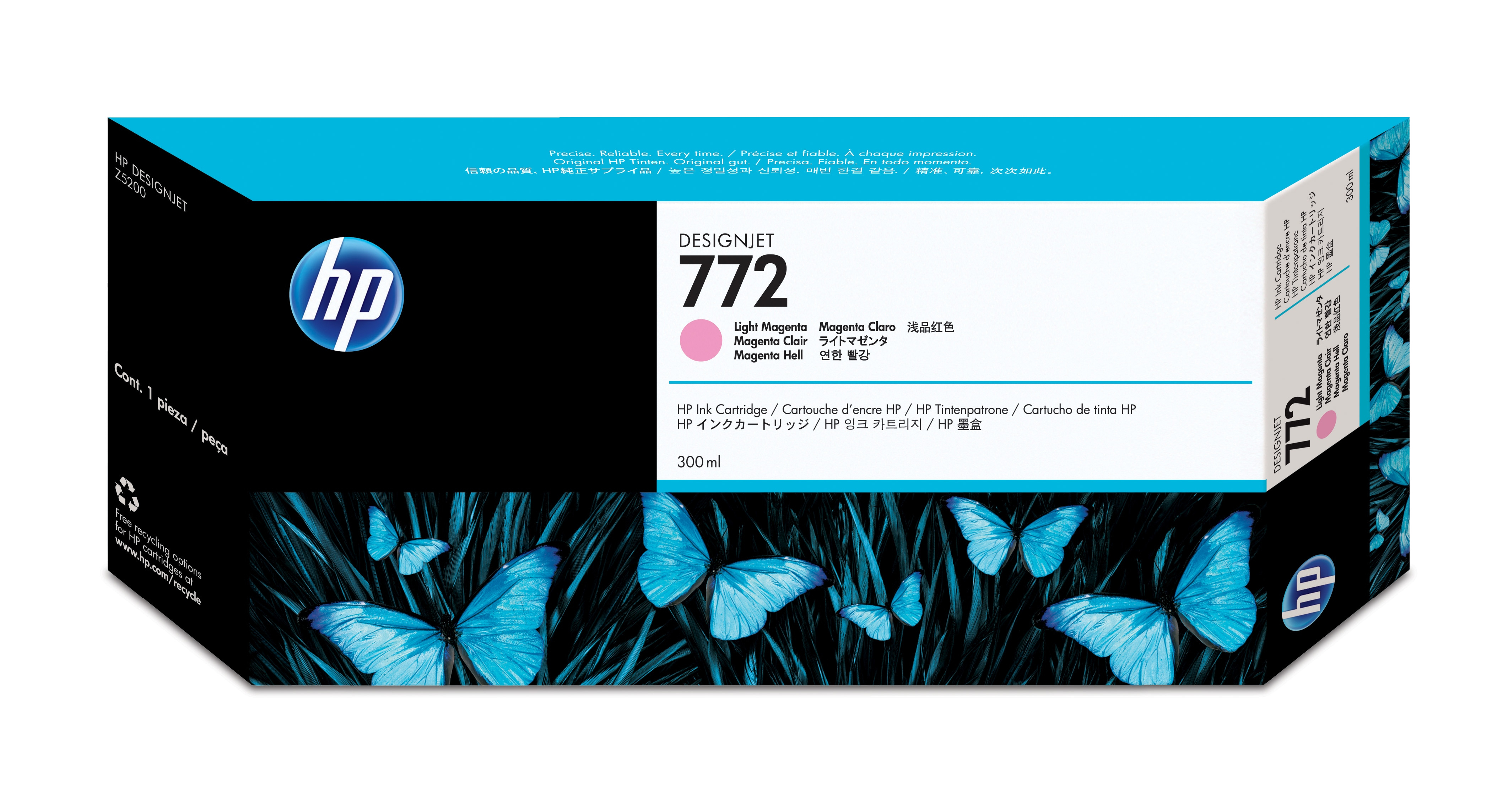 HP 772 original Ink cartridge CN631A light magenta standard capacity 300ml 1-pack