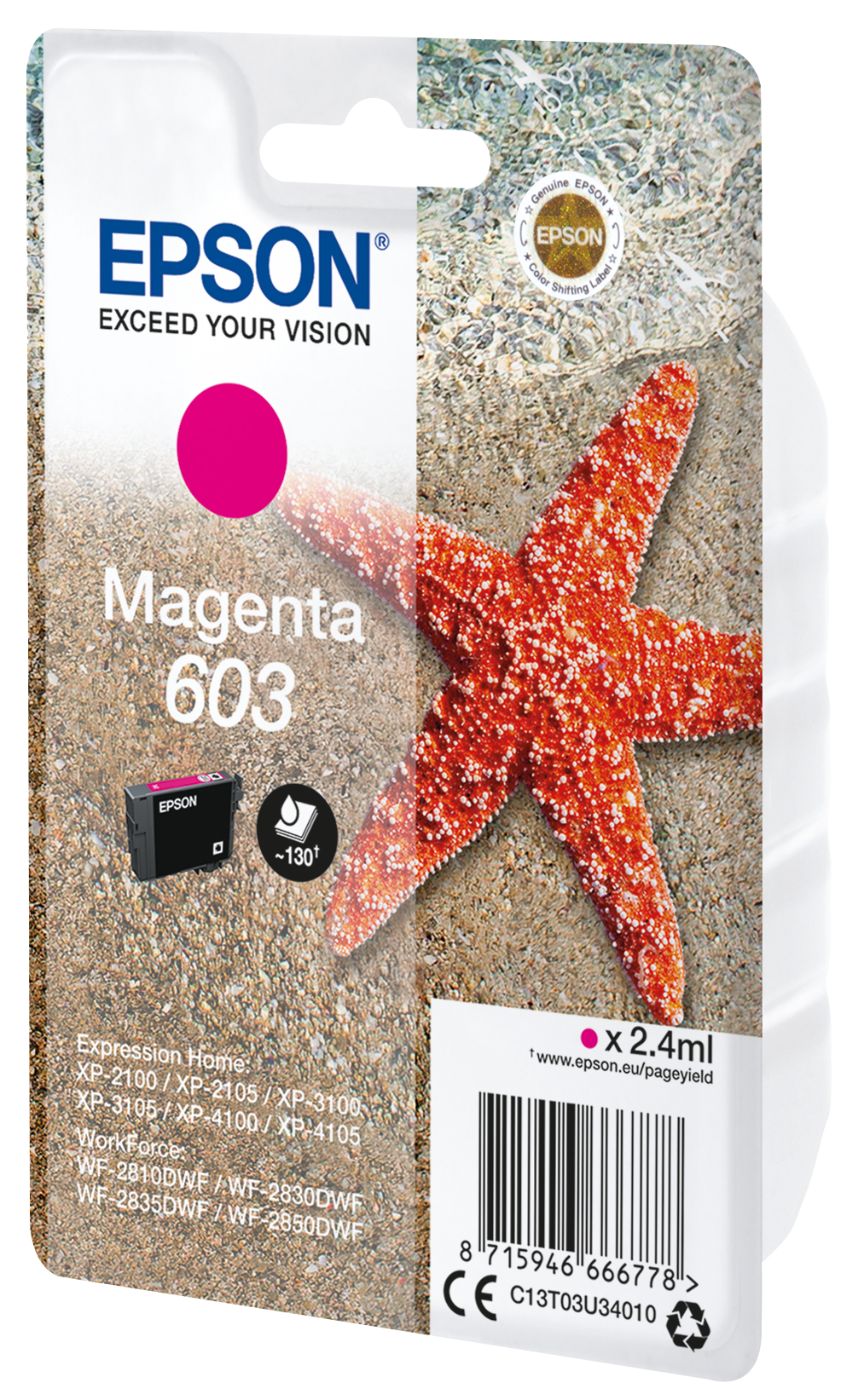 EPSON 1LB Singlepack Magenta 603 Ink w/s