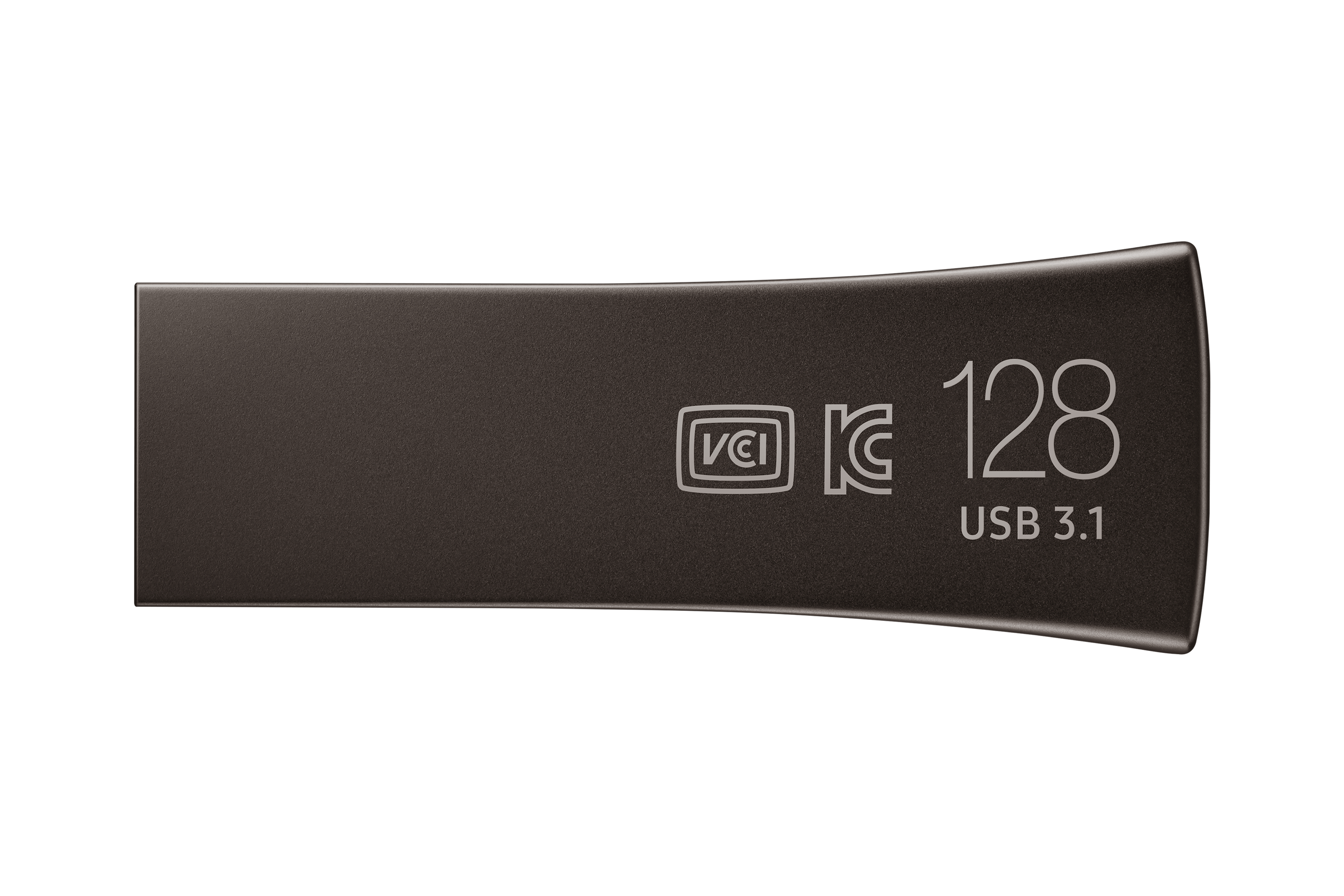 SAMSUNG BAR Plus USB-Stick Typ-A 128GB 400 MB/s Lesen 110 MB/s Schreiben widerstandsfähiger USB 3.1 Titan Gray mit Schlüsselring