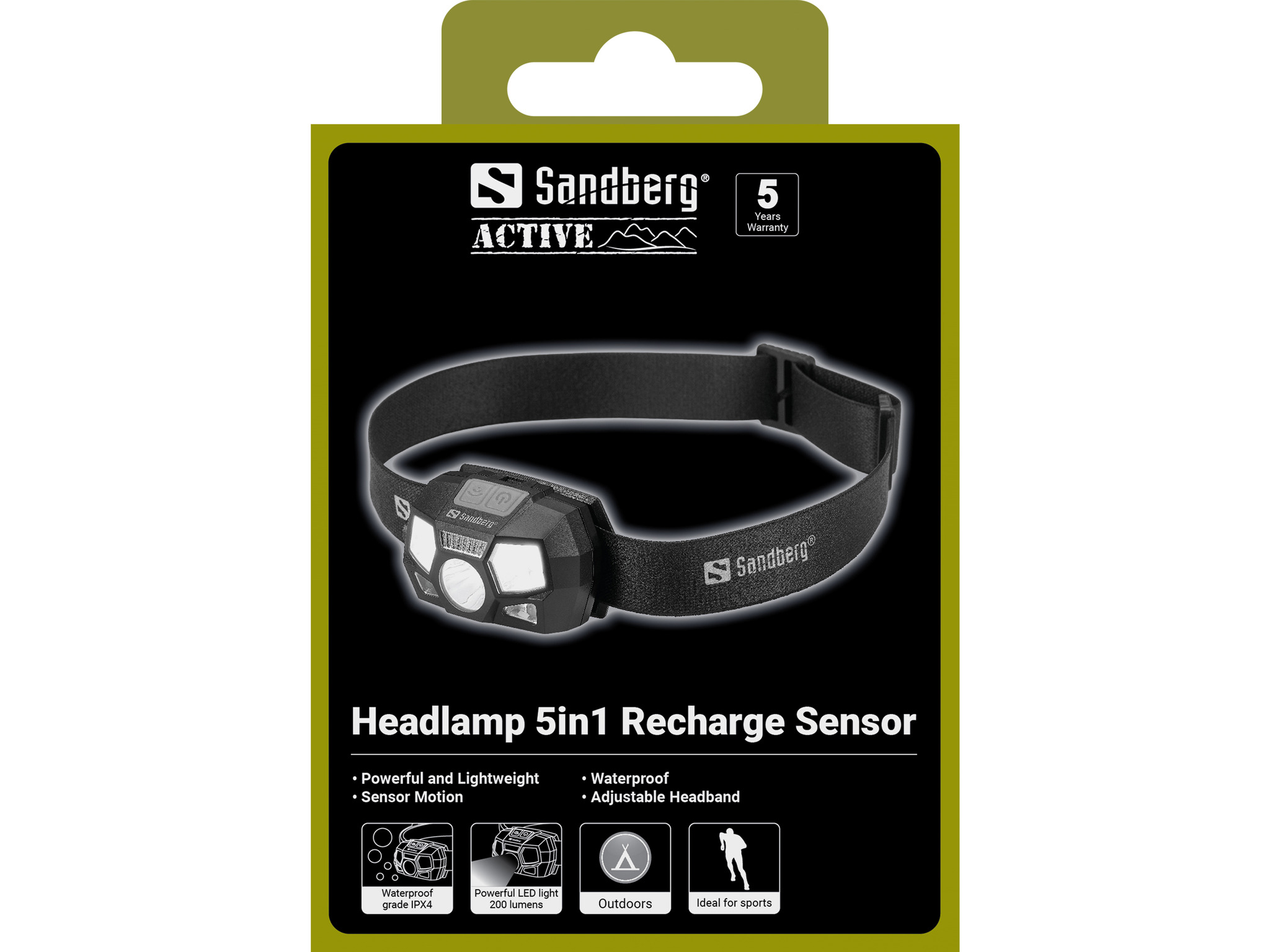 SANDBERG Headlamp 5in1 Recharge Sensor