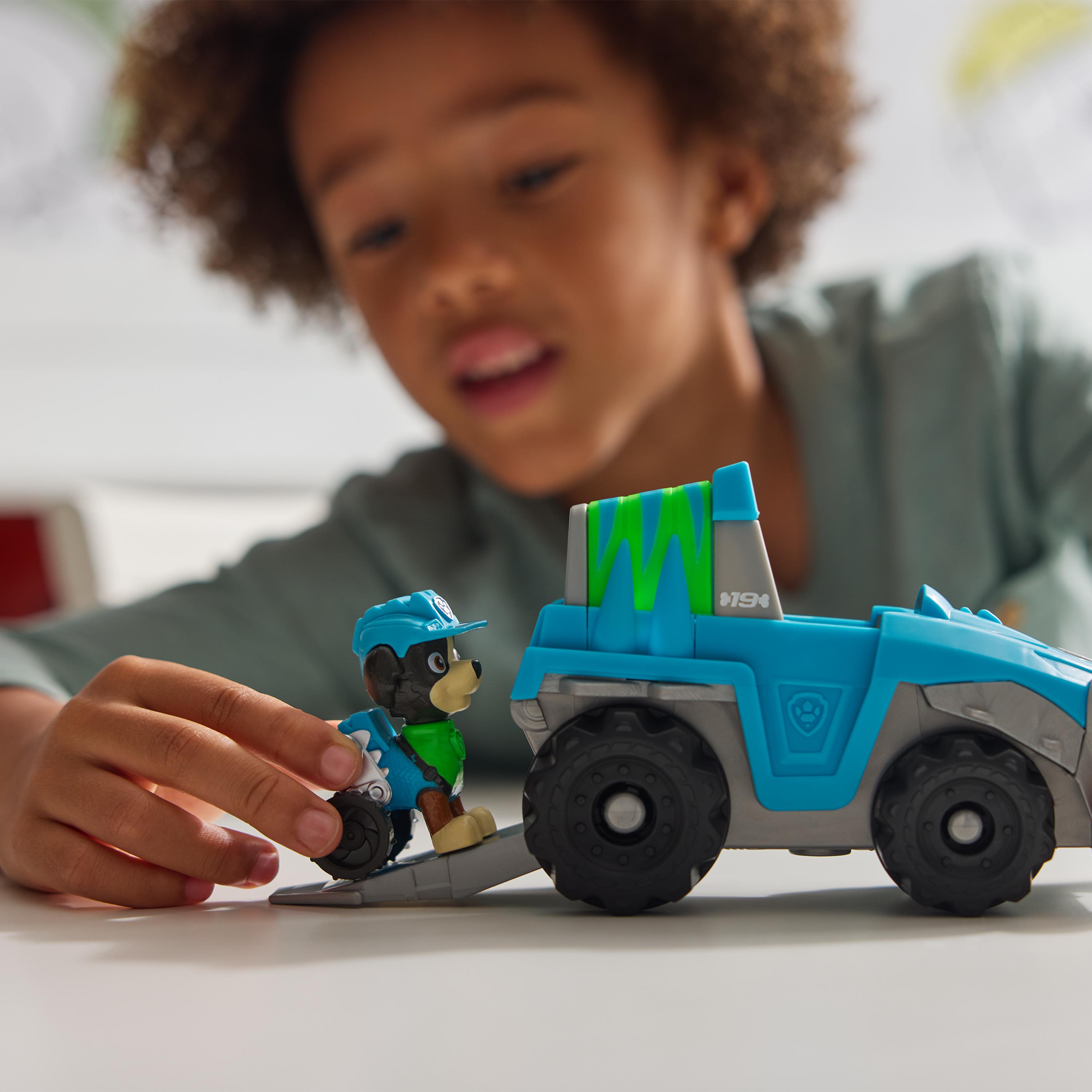 Paw Patrol - Dinosaurier-Rettungsfahrzeug mit Rex Spielfigur, Spielfahrzeug