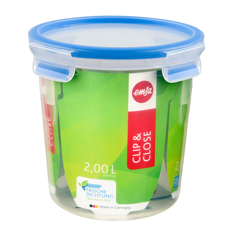 emsa Frischhaltedose CLIP & CLOSE 16,3 cm hoch transparent 2,0 l, 1 St.