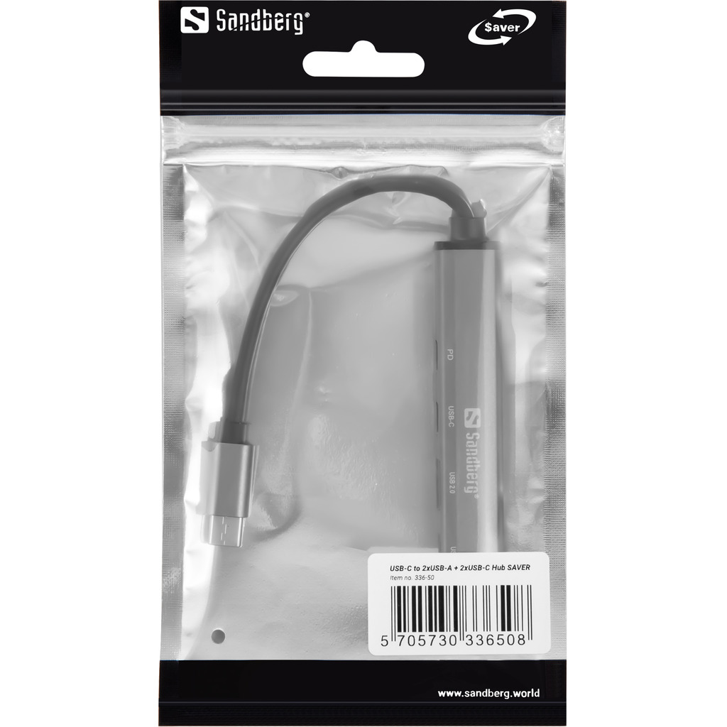 SANDBERG USB-C to 3xUSB-A+2xUSB-C SAVER